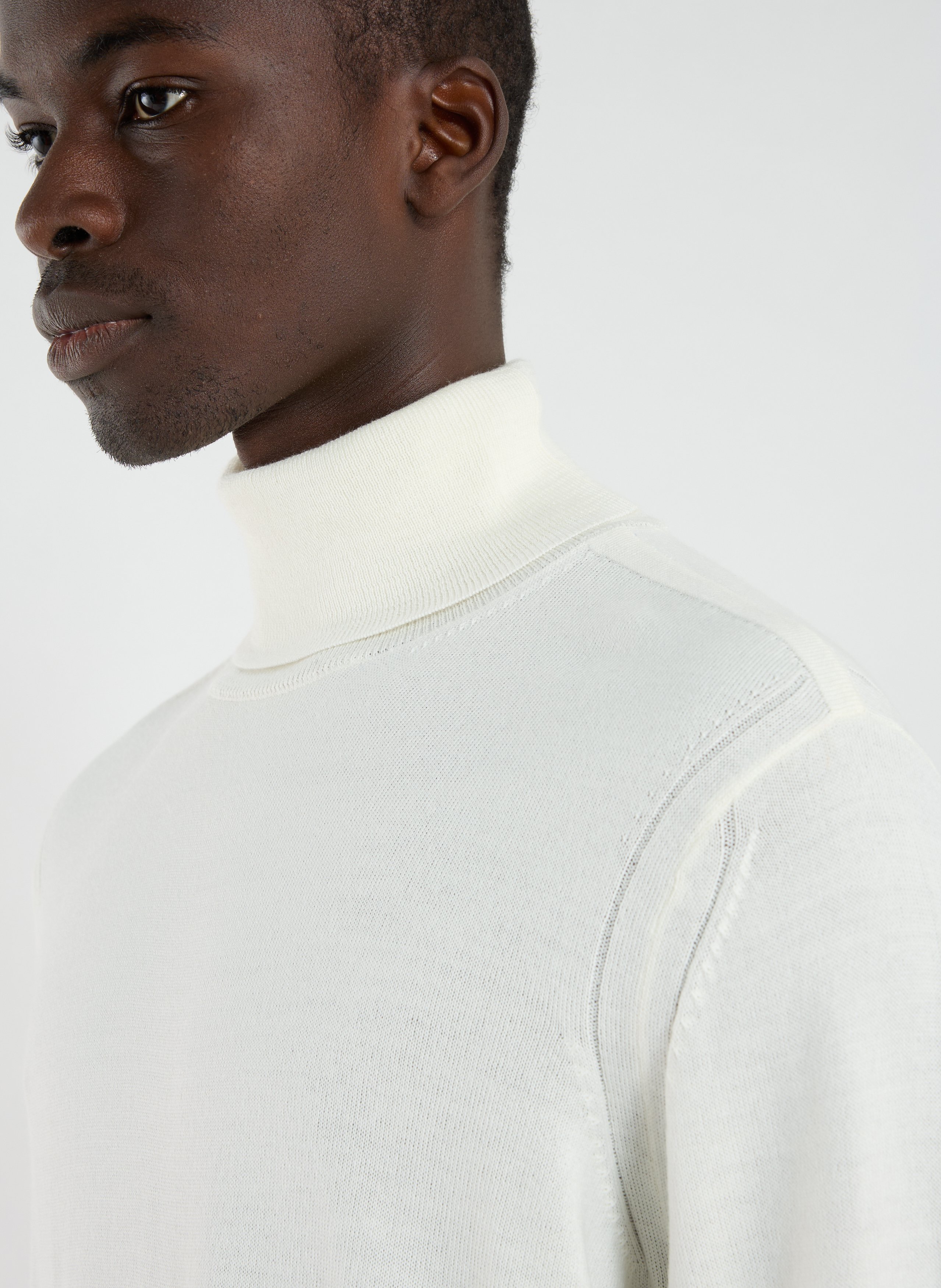 Wool blend turtleneck jumper ARMANI EXCHANGE White