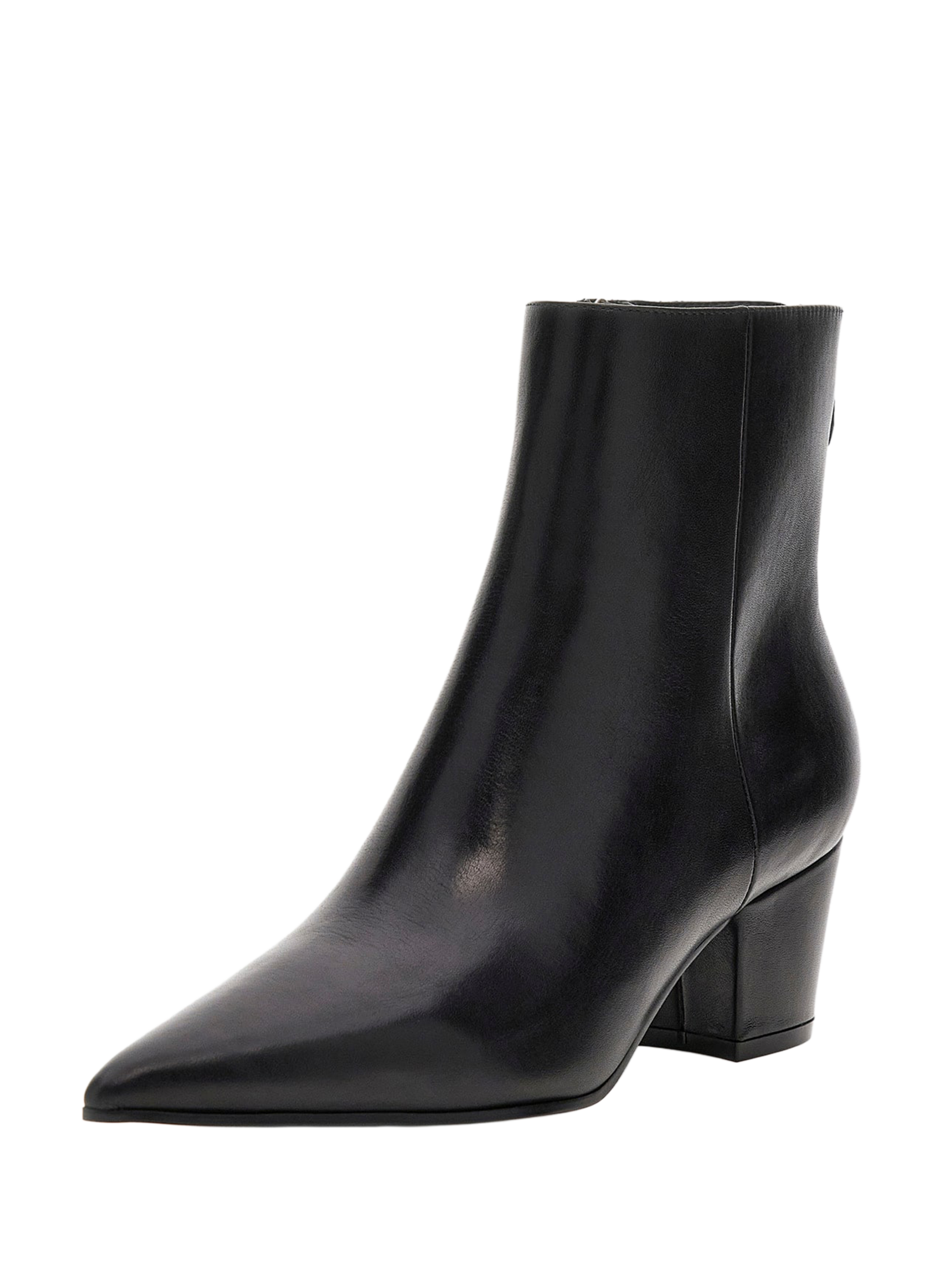 Cowhide leather ankle boots GUESS Black