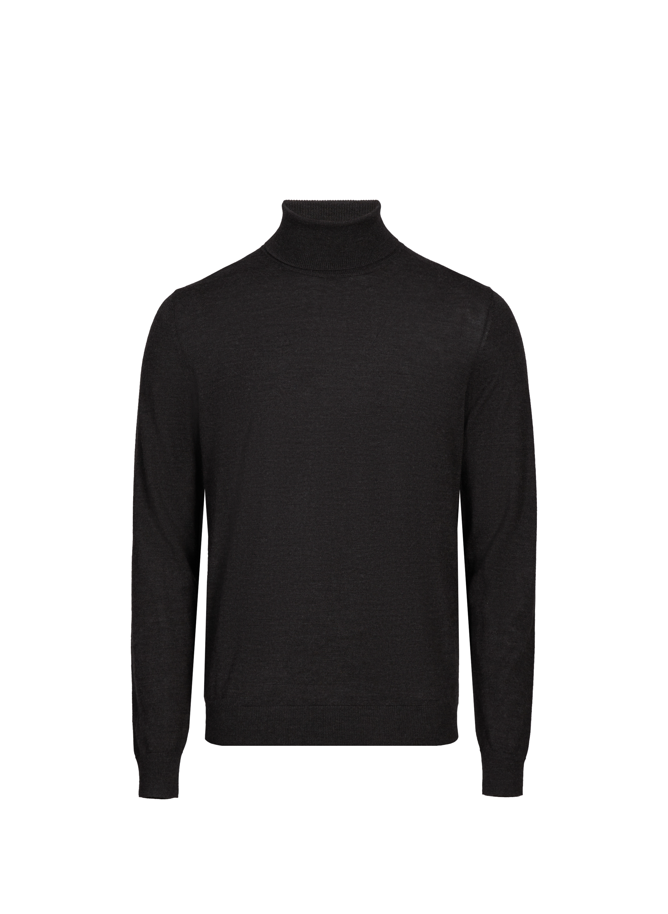 Merino wool and silk turtleneck jumper HACKETT Brown