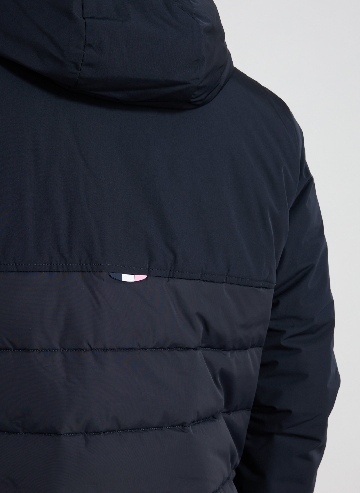 Straight hooded windbreaker jacket EDEN PARK Blue