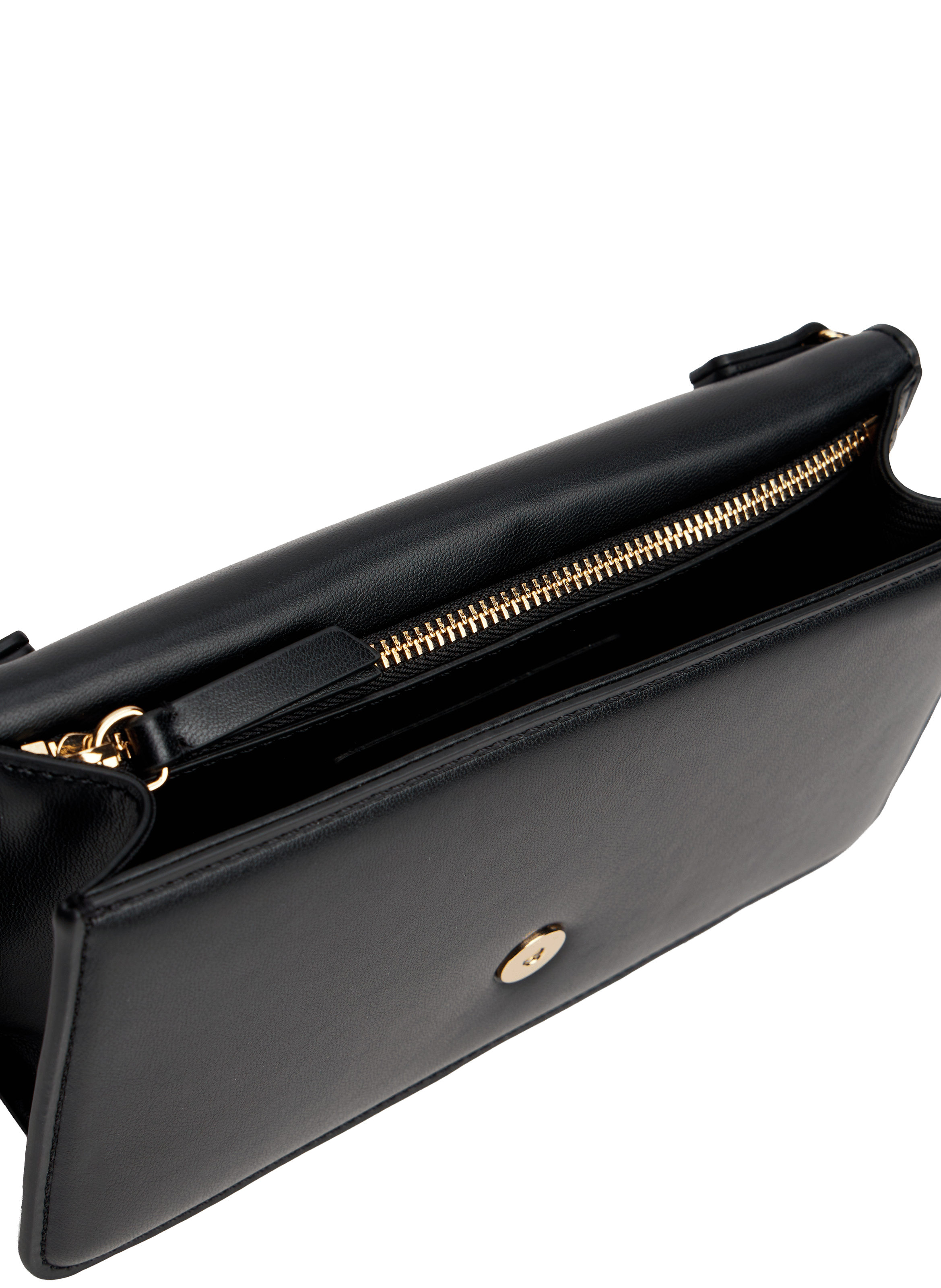 Clutch bag with logoed clasp in faux leather TOMMY HILFIGER Black