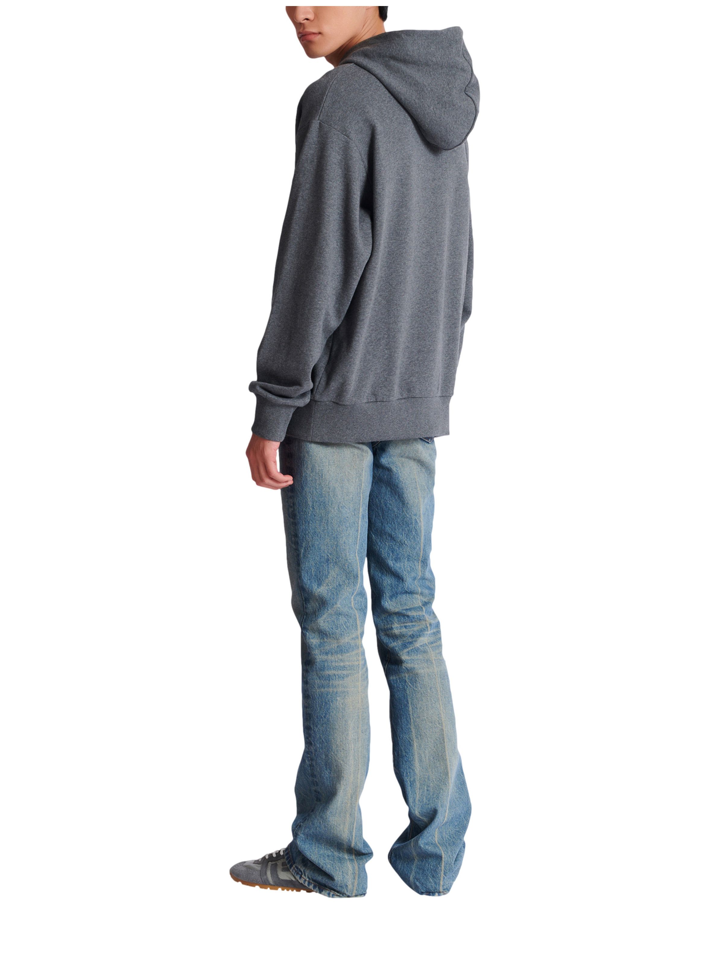 Hoodie avec imprimé BALMAIN Gris