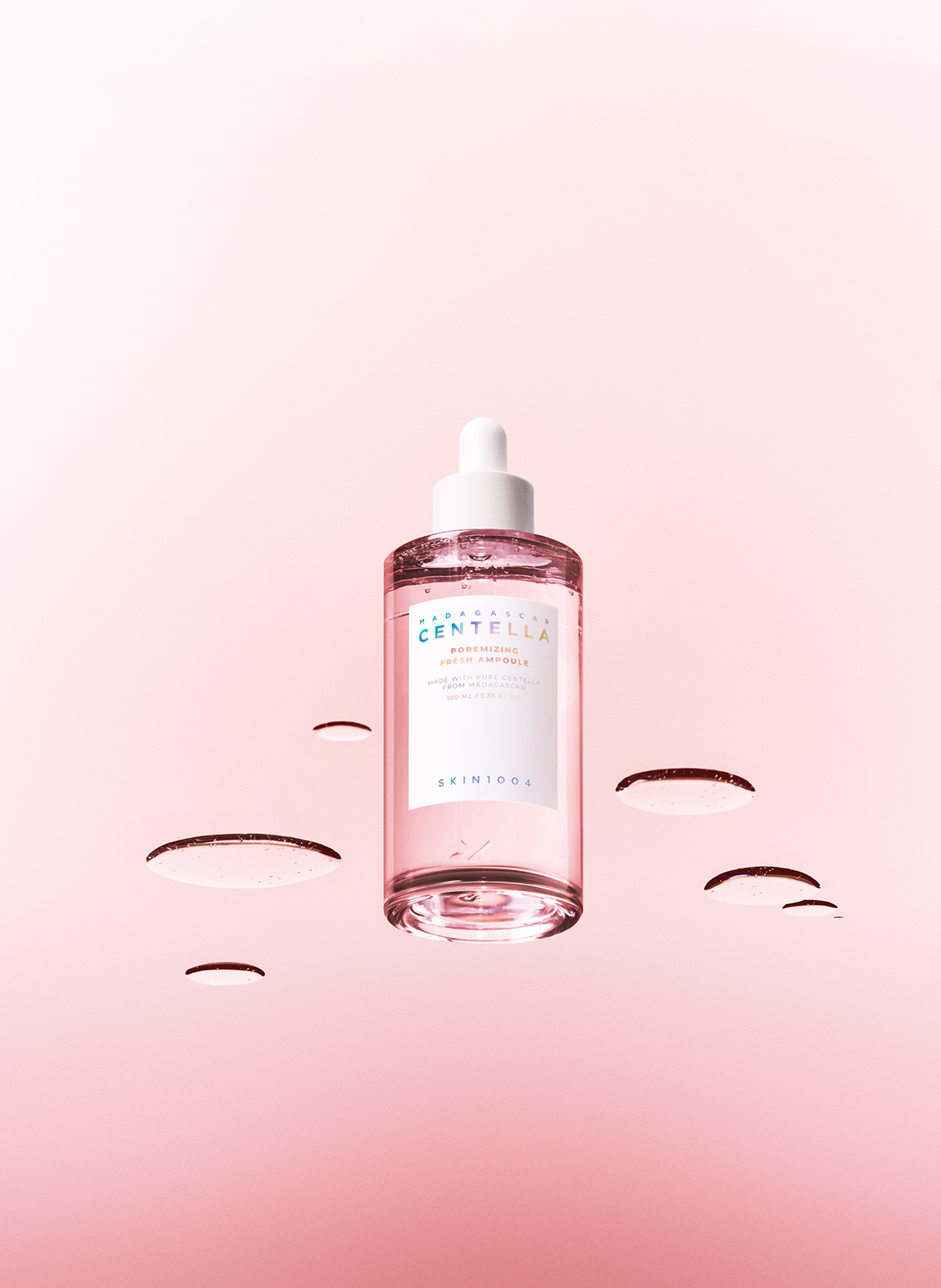 Fresh detoxifying face serum ampoule to smooth the skin and reduce pores No color