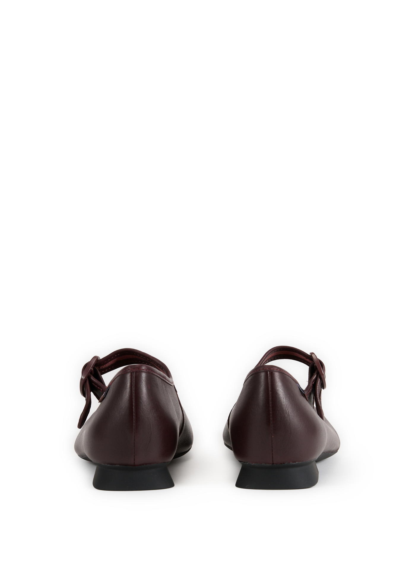 Ballet flats with adjustable buckle in leather CAMPER Red