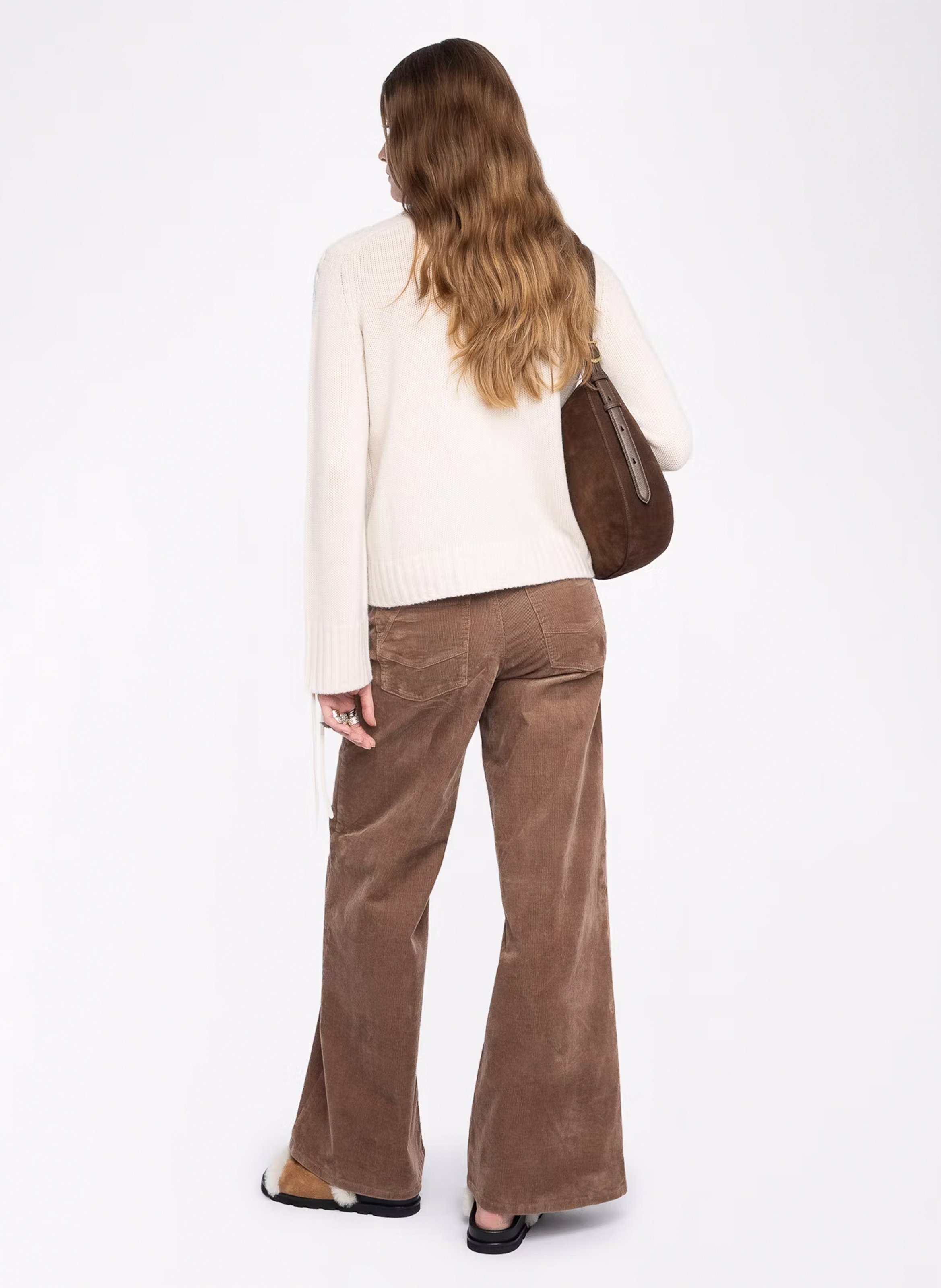 Pull col rond en laine et cachemire malty ZADIG&VOLTAIRE Blanc