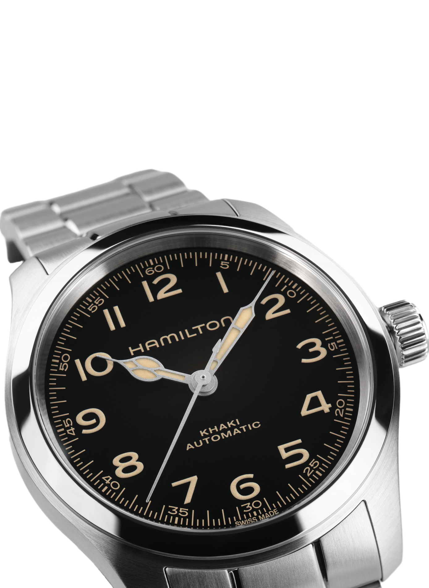 Montre automatique en acier inoxydable HAMILTON Noir