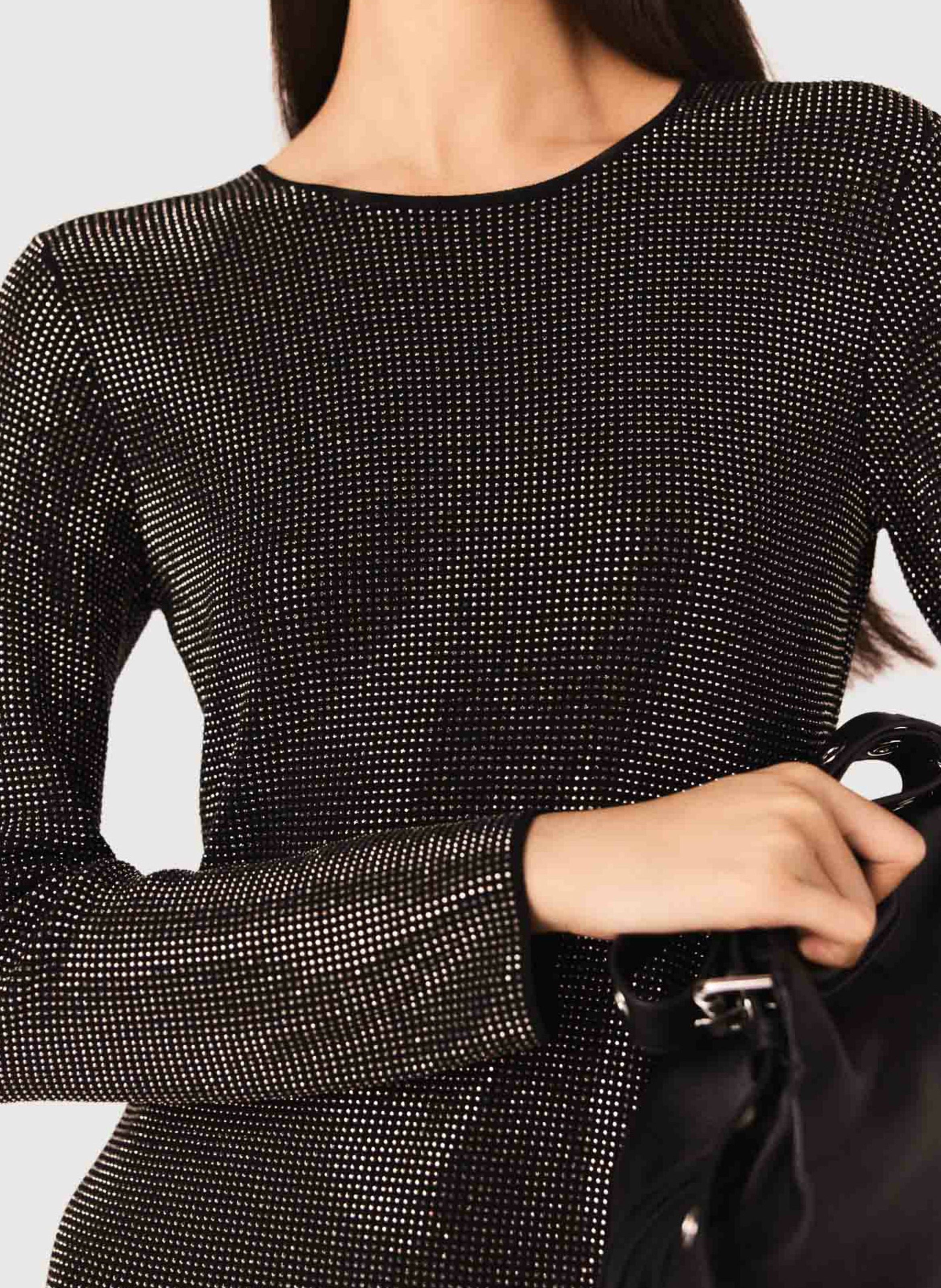 Robe courte pailletée MAJE Noir