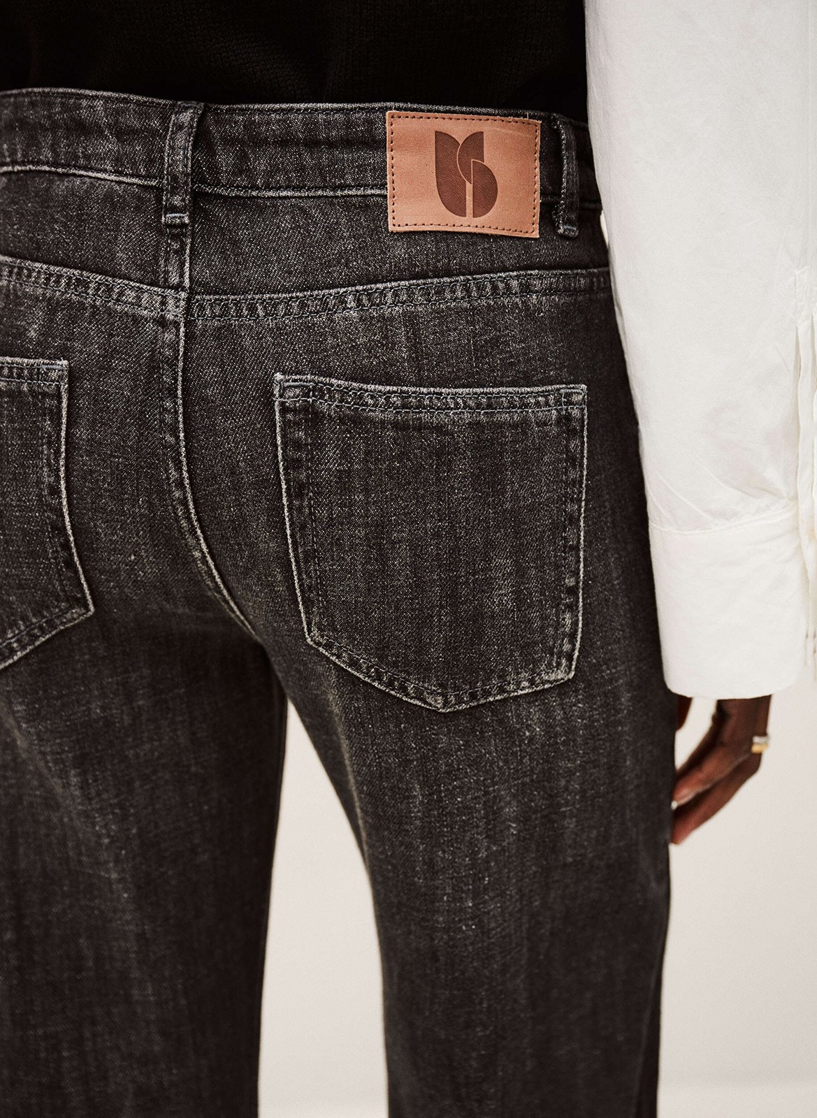 Jean flare en coton bio fadou BA&SH Noir