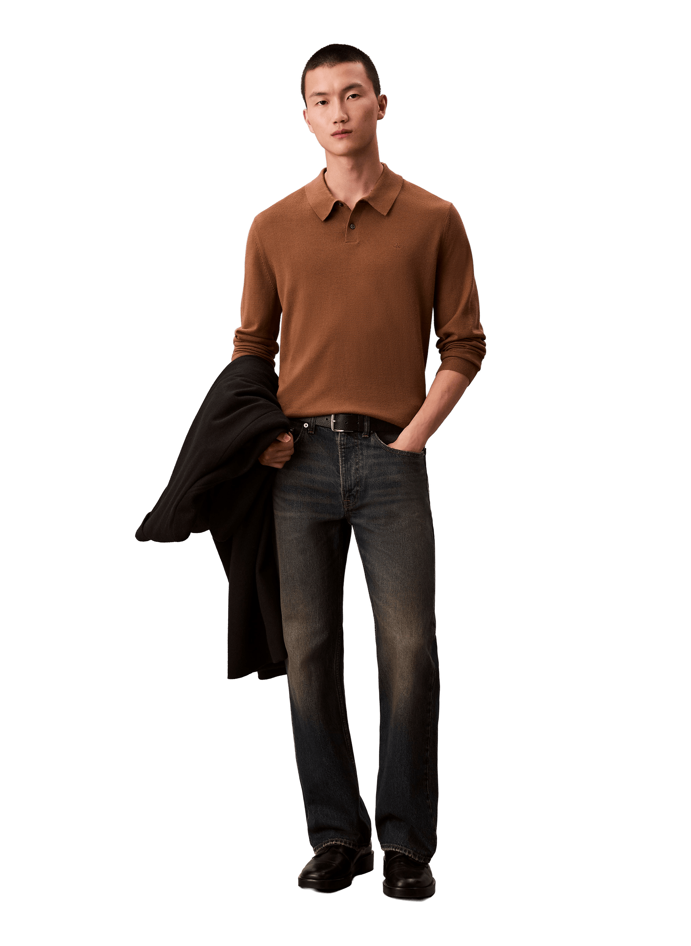 Wool polo shirt CALVIN KLEIN Beige