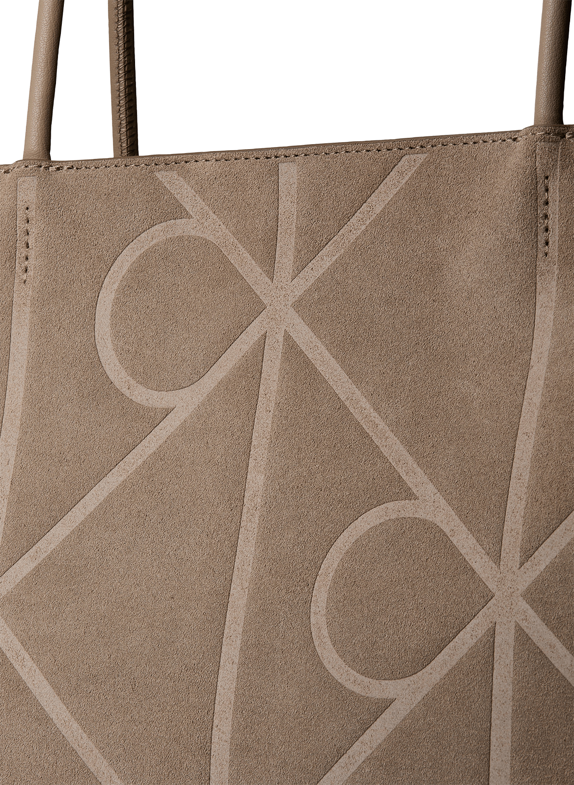 Monogrammed tote bag CALVIN KLEIN Beige