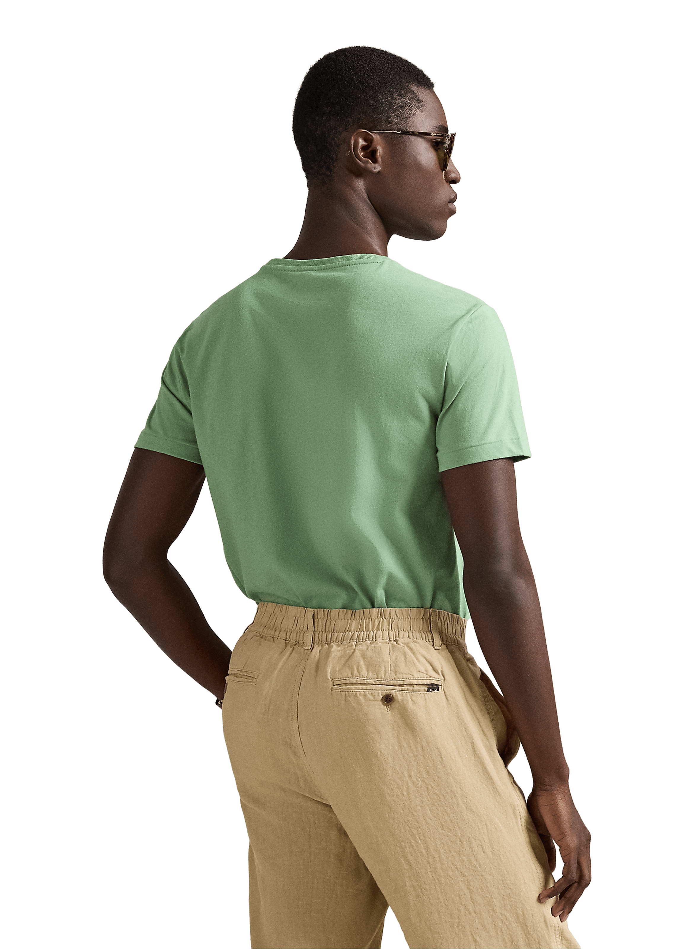 T-shirt slim en coton POLO RALPH LAUREN Vert