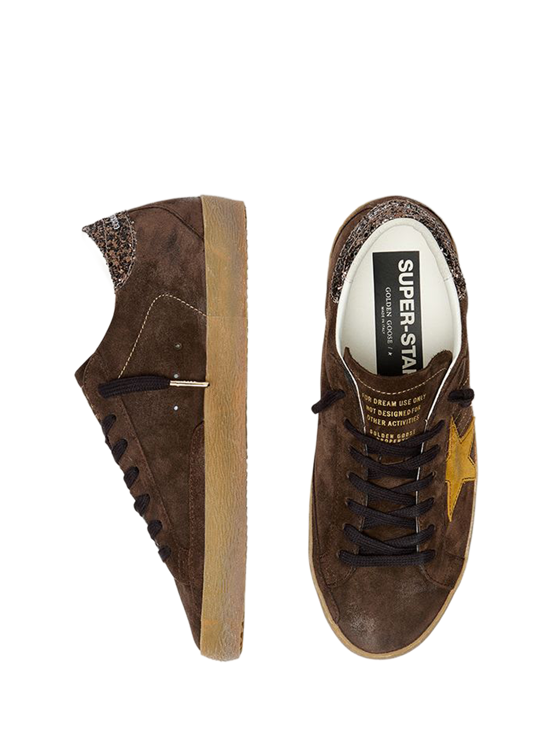 Low top sneaker with star in suede leather GOLDEN GOOSE Brown