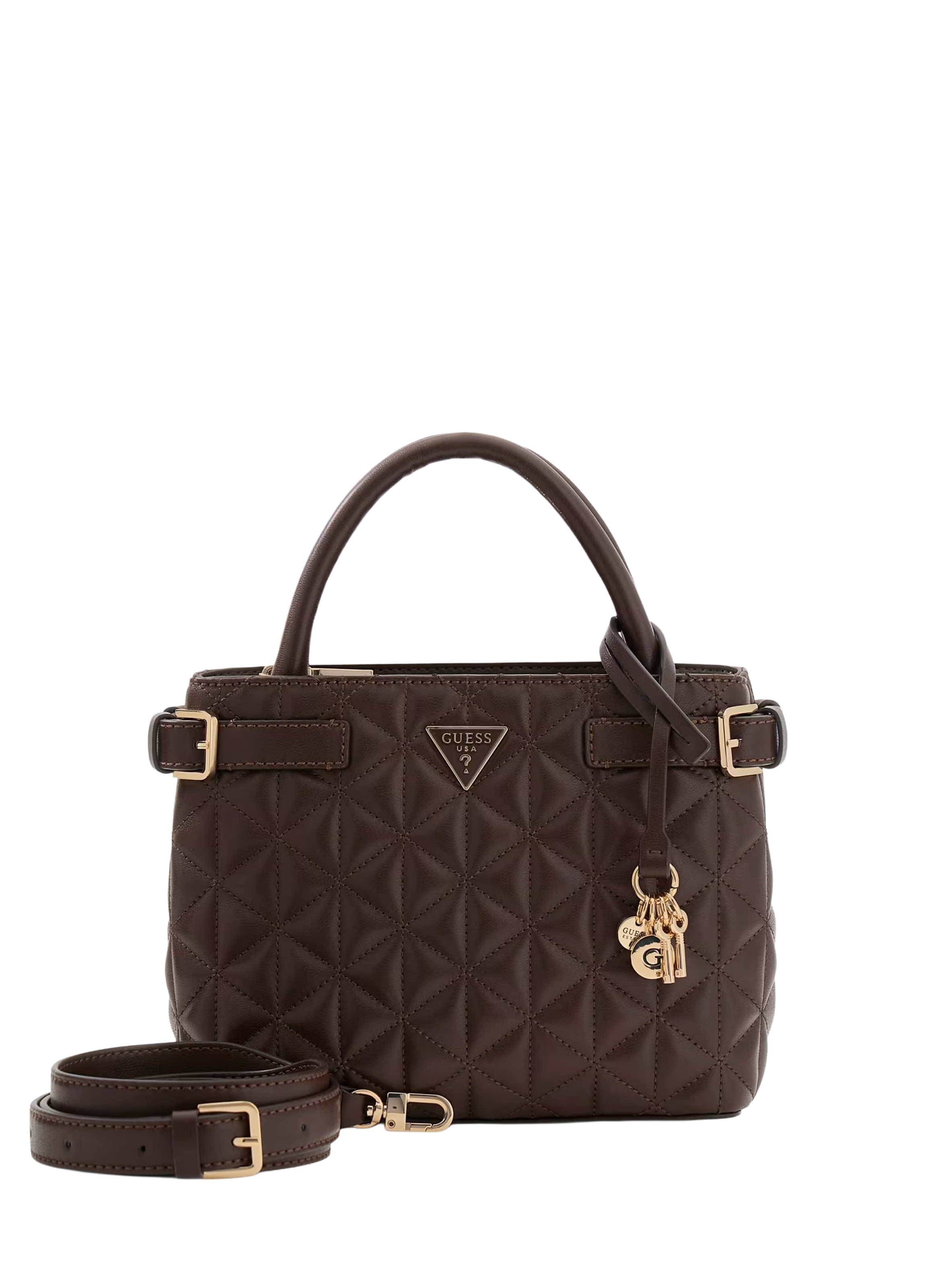 Sac à main matelassé GUESS Marron