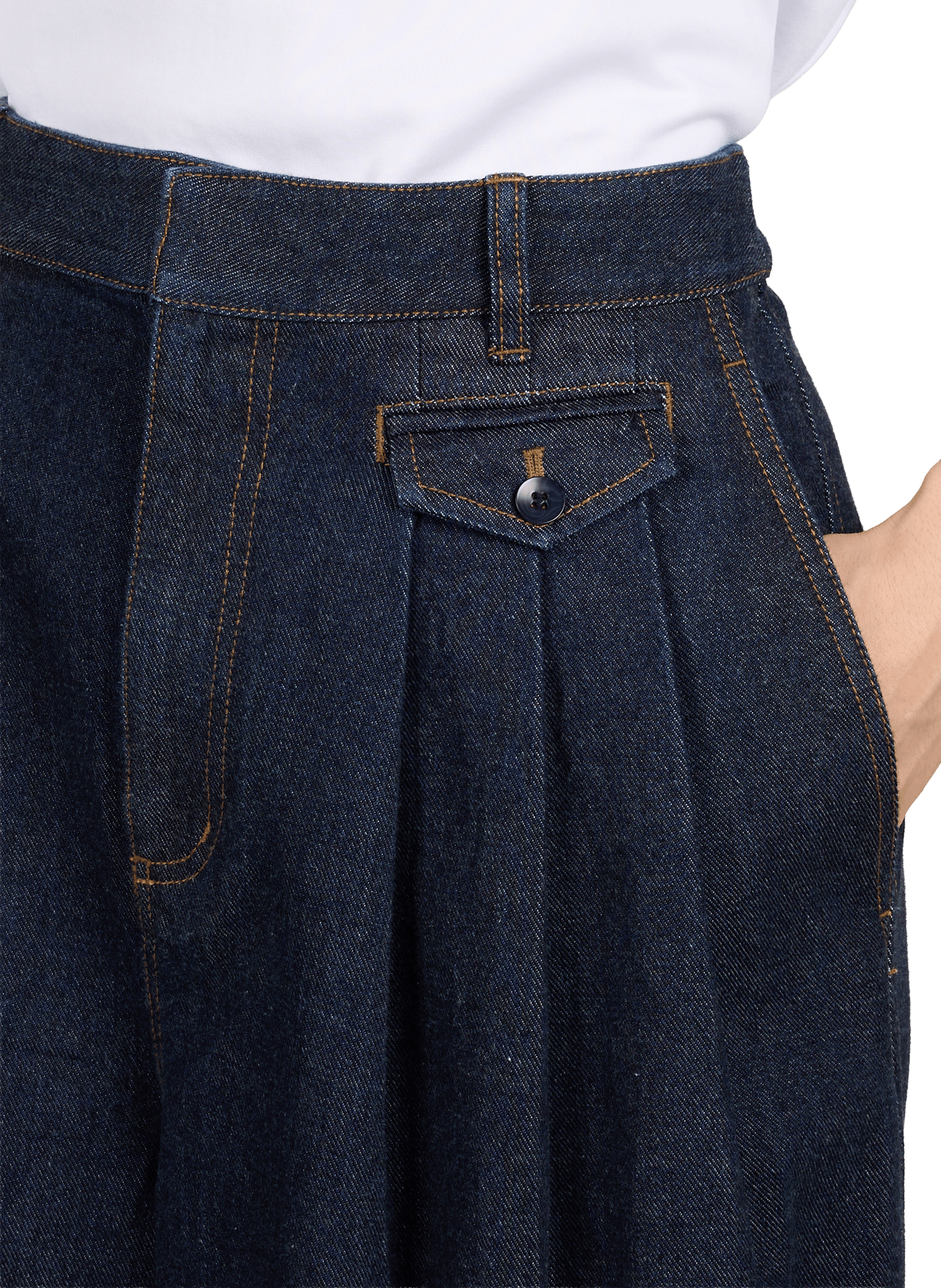 Wide cotton jeans TIBI Blue