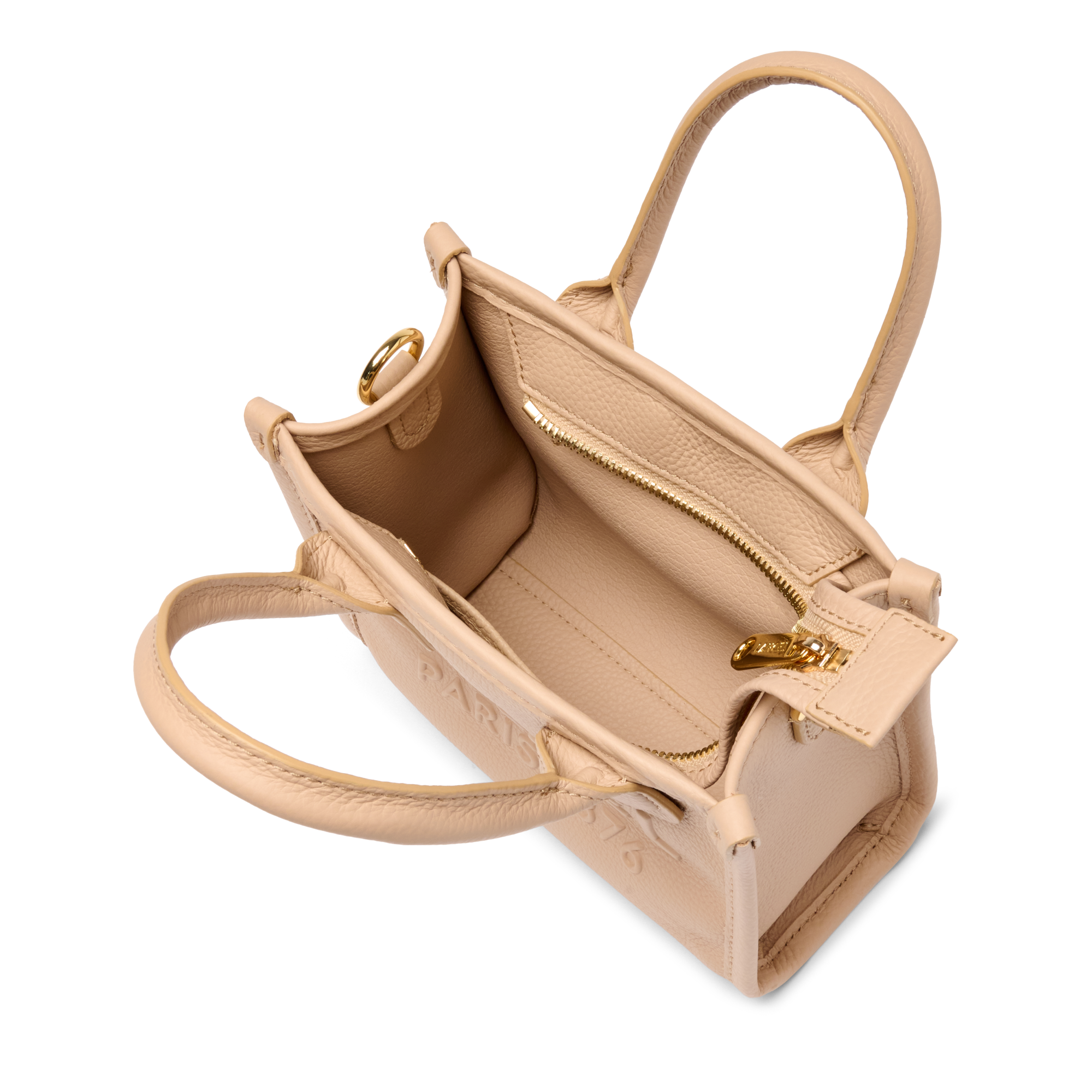 Mini sac cabas zippé double porté jour de lancel en cuir LANCEL Beige