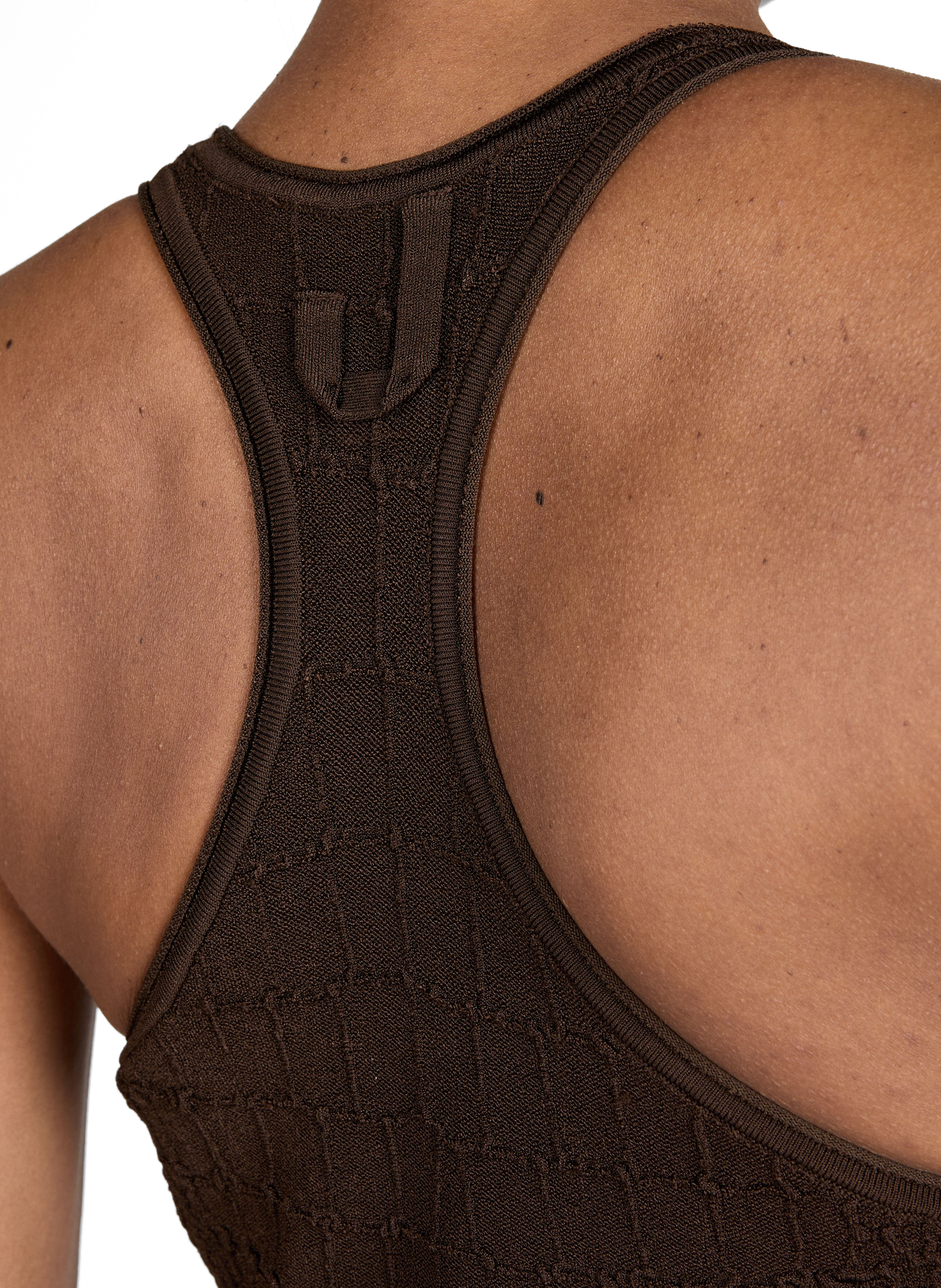 The Scala bodycon dress with crocodile skin effect JACQUEMUS Brown