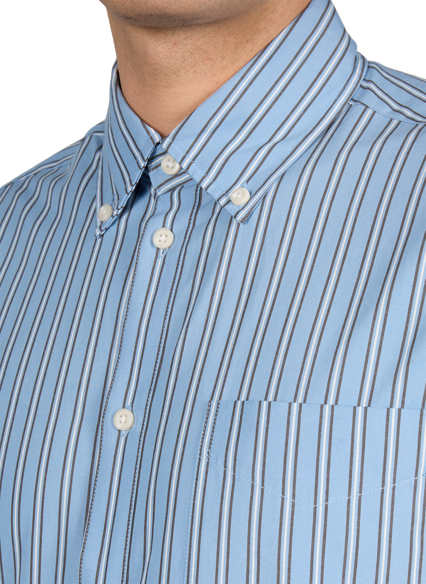 Chemise à rayures en coton LES DEUX Bleu