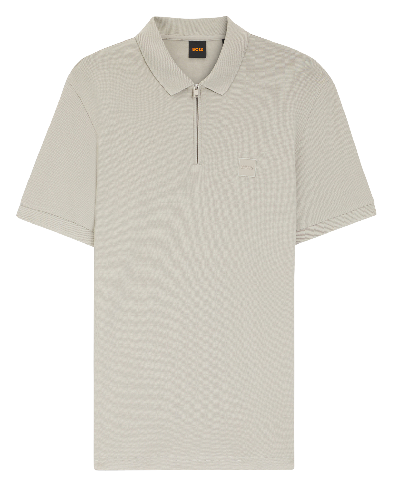 Polo slim-fit en coton mélangé BOSS Argent