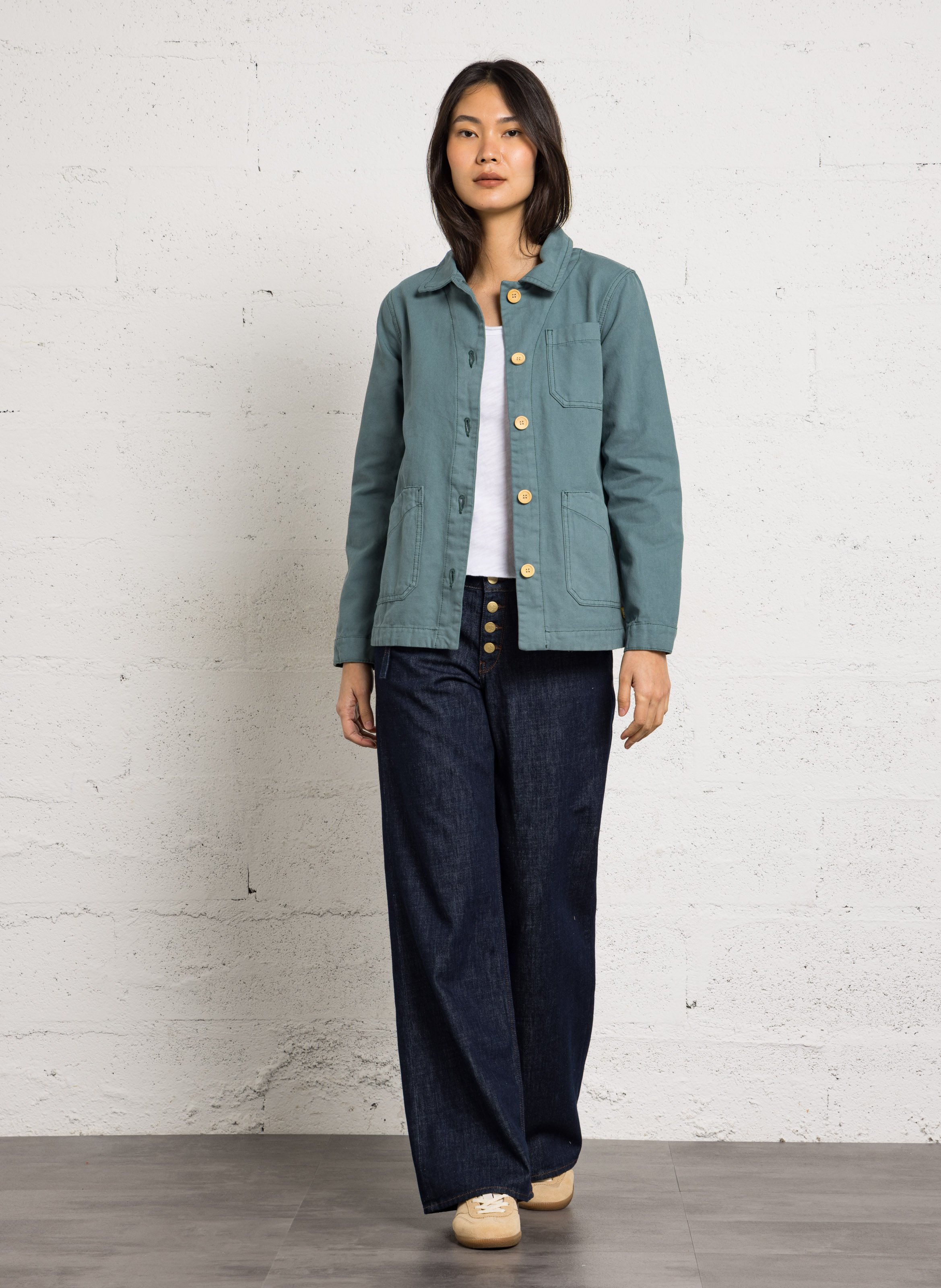 Veste pêcheur droite en coton ARMOR-LUX Vert