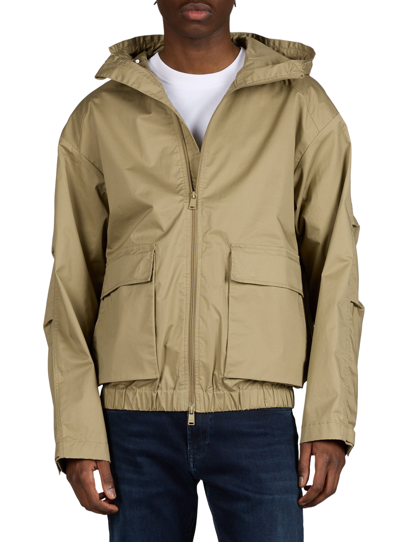 Blouson à capuche en coton mélangé REPLAY Marron