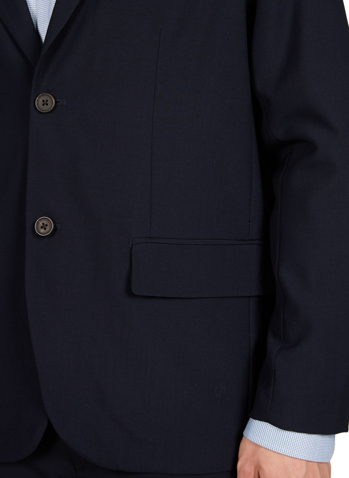 Blazer in einfarbiger Schurwolle EMPORIO ARMANI Blau