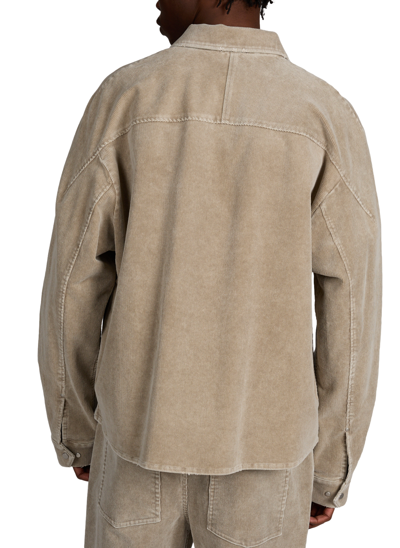 Surchemise en velours côtelé en coton mélangé REPRESENT Kaki