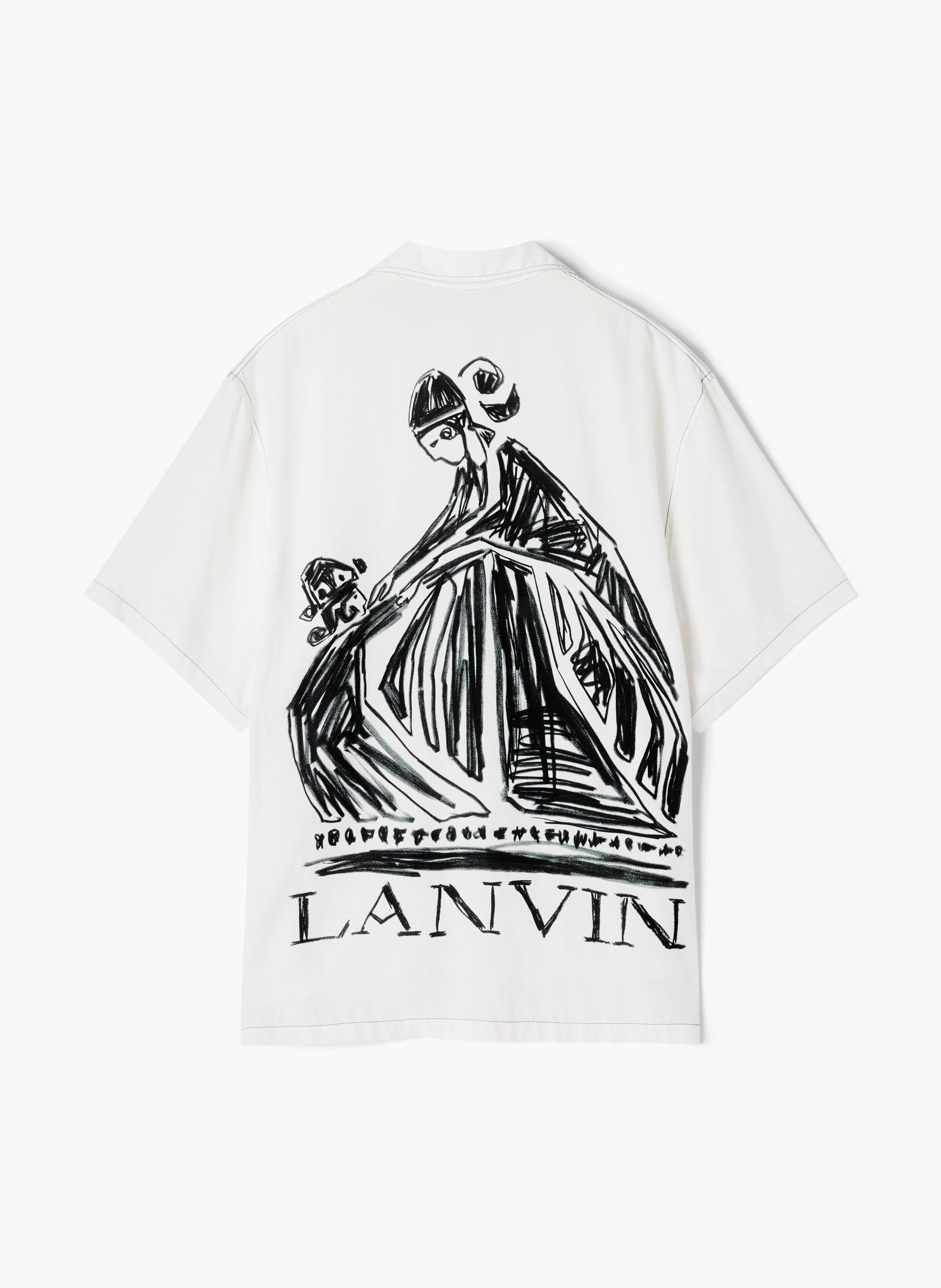 Chemise dos imprimé la mère et l'enfant LANVIN Blanc