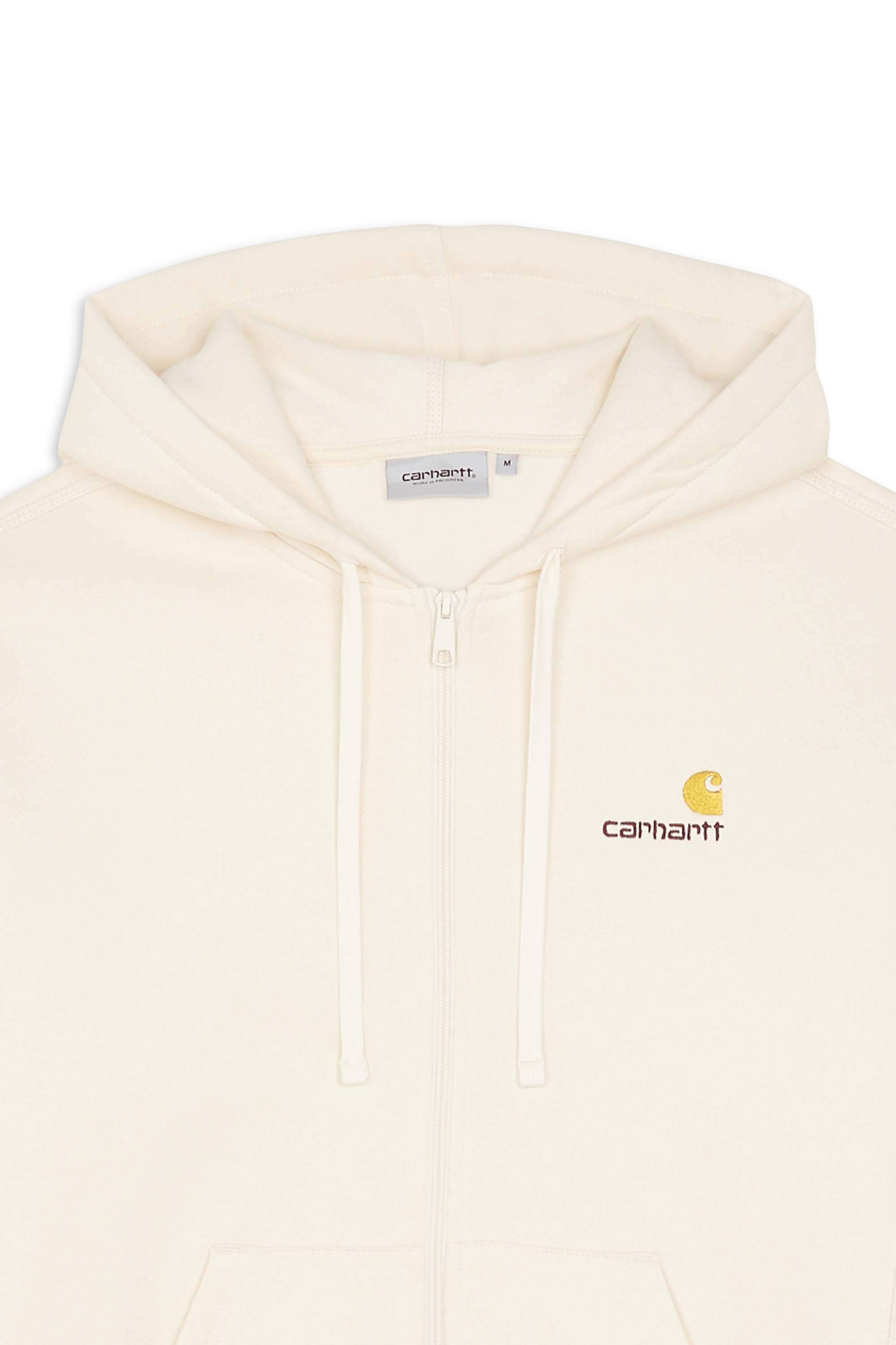Hoodie zippé hooded american script CARHARTT WIP Beige