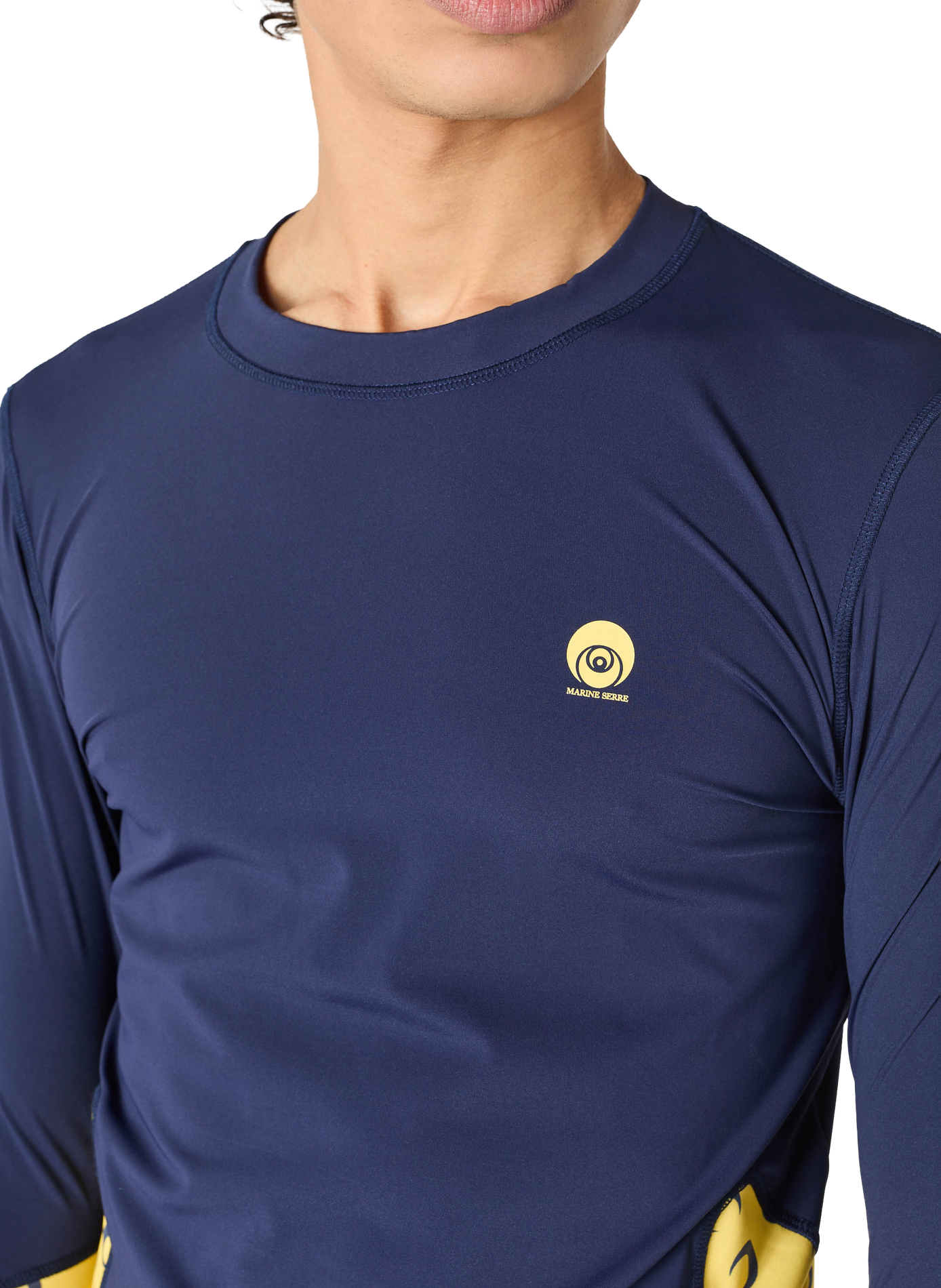 Top manches longues athleisure avec empiècements moon MARINE SERRE Bleu
