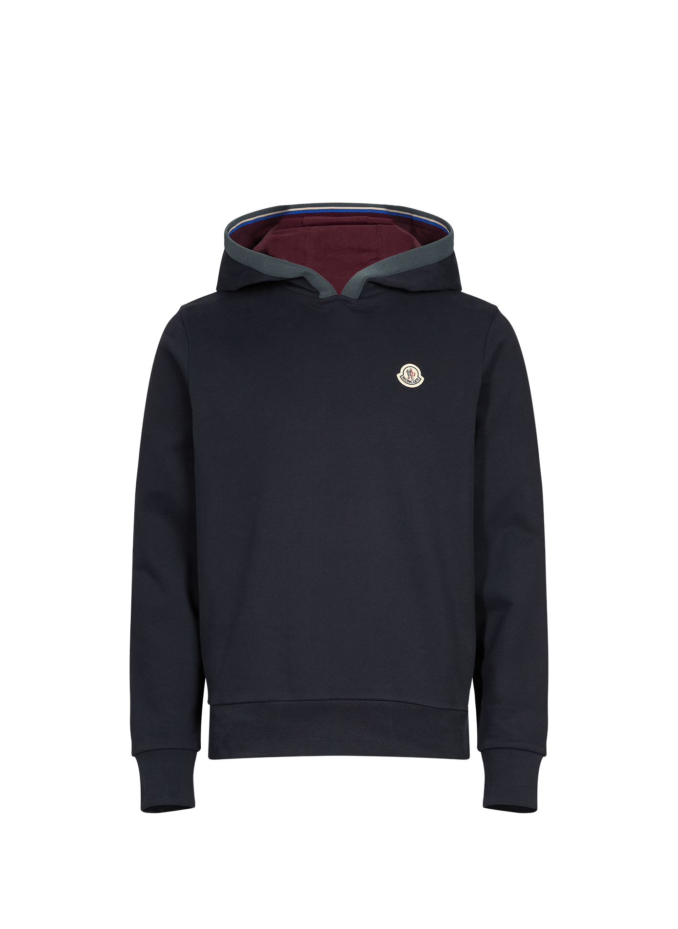 Sweatshirt met katoenen logo MONCLER Blauw
