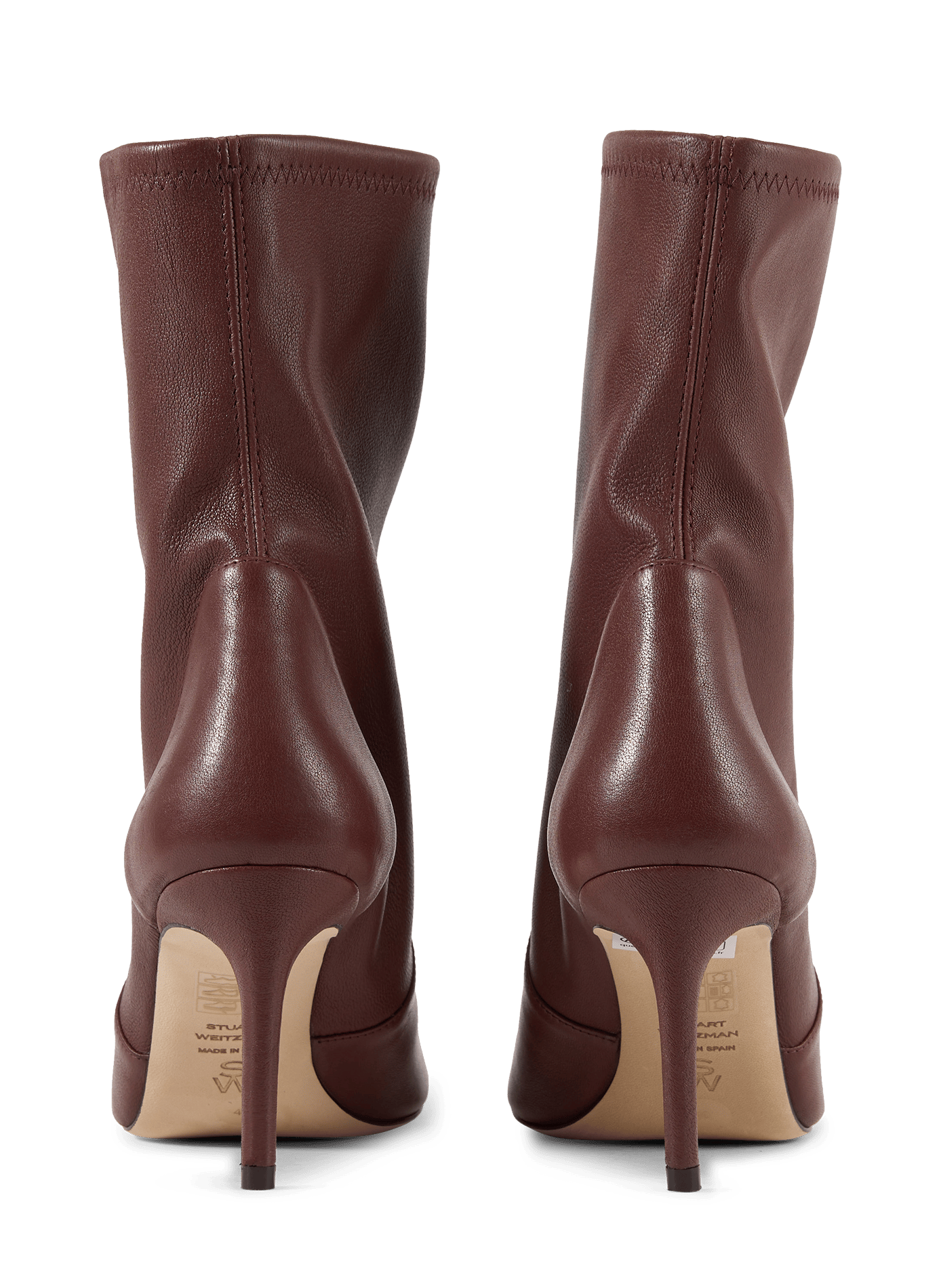 Stuart Power 75 leather ankle boot STUART WEITZMAN Brown