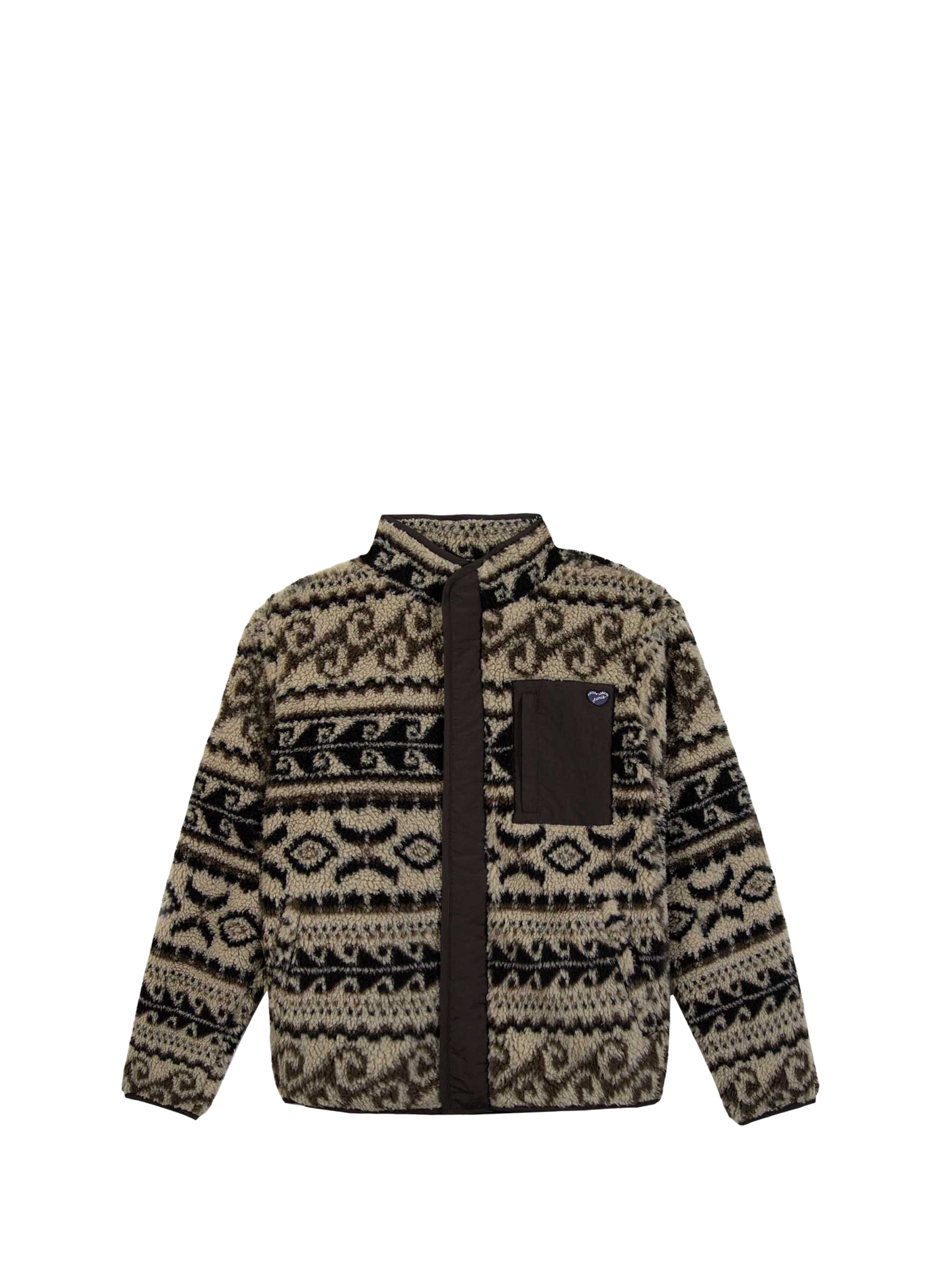 Blouson droit polaire imprimé  MAISON LABICHE Marron