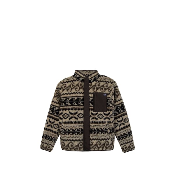 Blouson droit polaire imprimé Blouson droit polaire imprimé