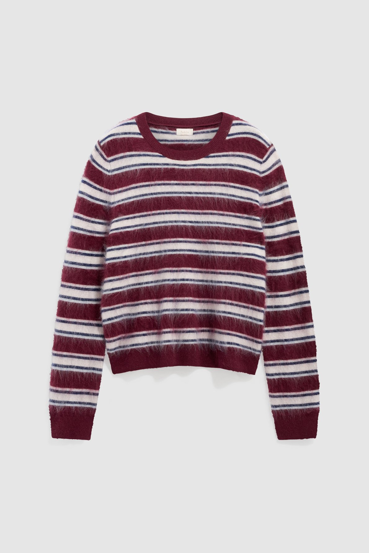 Pull à rayures en laine brossée - runa PABLO Beige