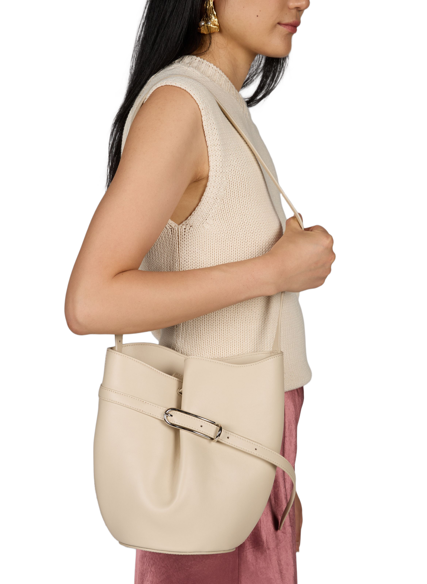 Umhängetasche aus Leder LIFFNER Beige