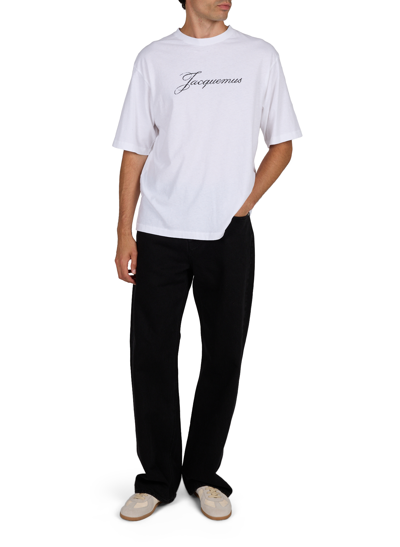 Straight LEG DE-NIMES jeans in cotton JACQUEMUS Black