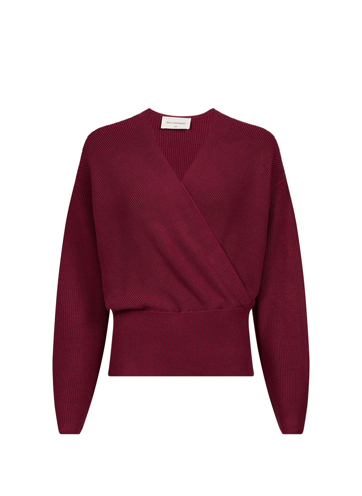 Wrap knit sweater MSCH Red