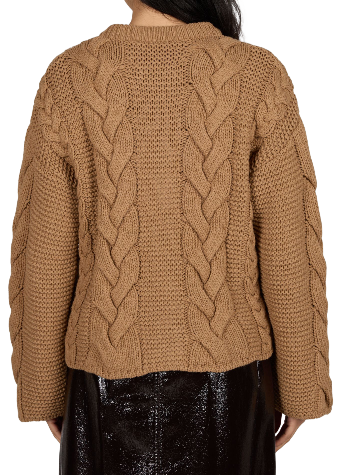 Round-neck mixed wool vest LA DOUBLEJ Brown