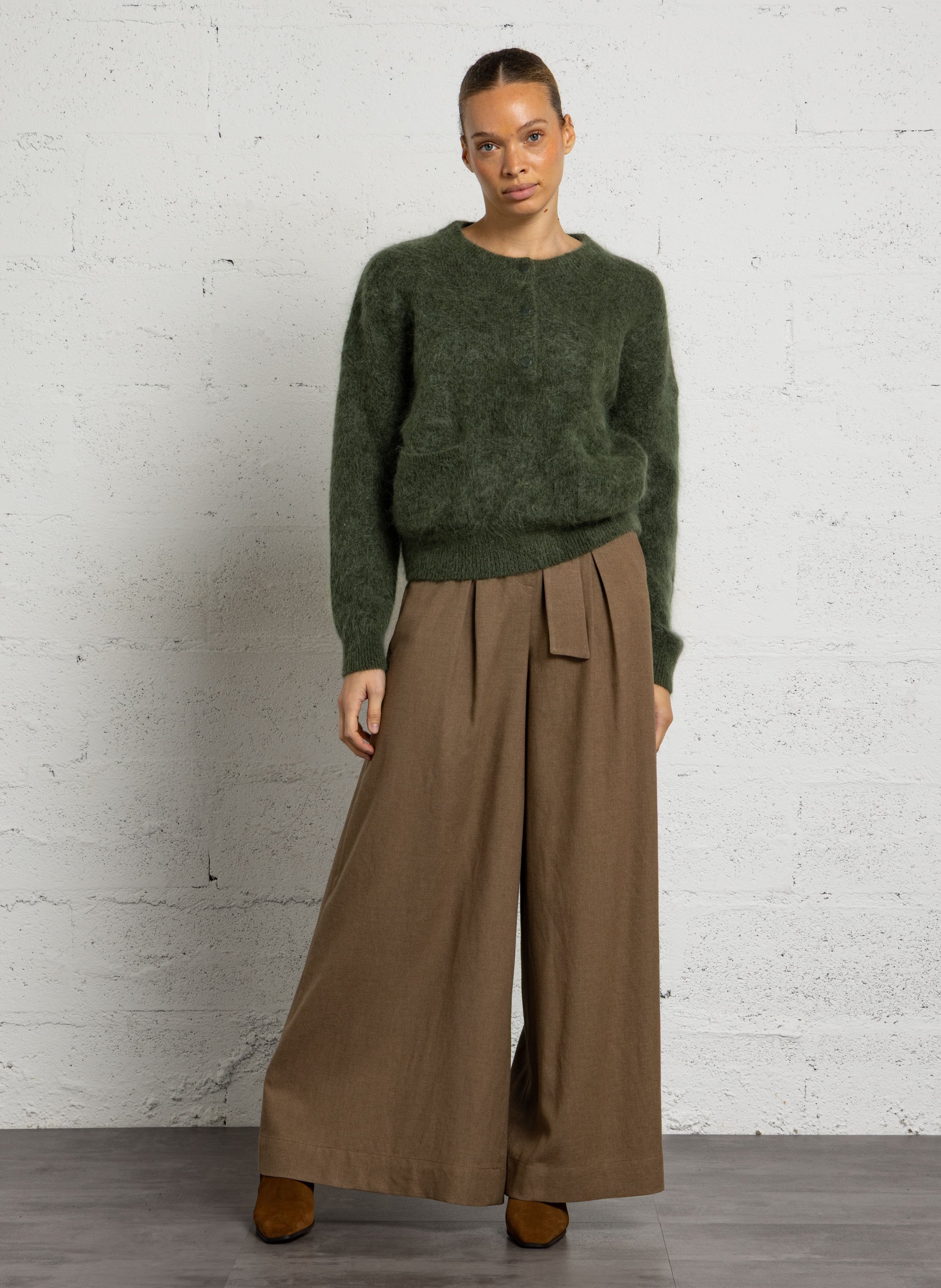 Pull oversize en laine mélangée assia MAISON 123 Vert