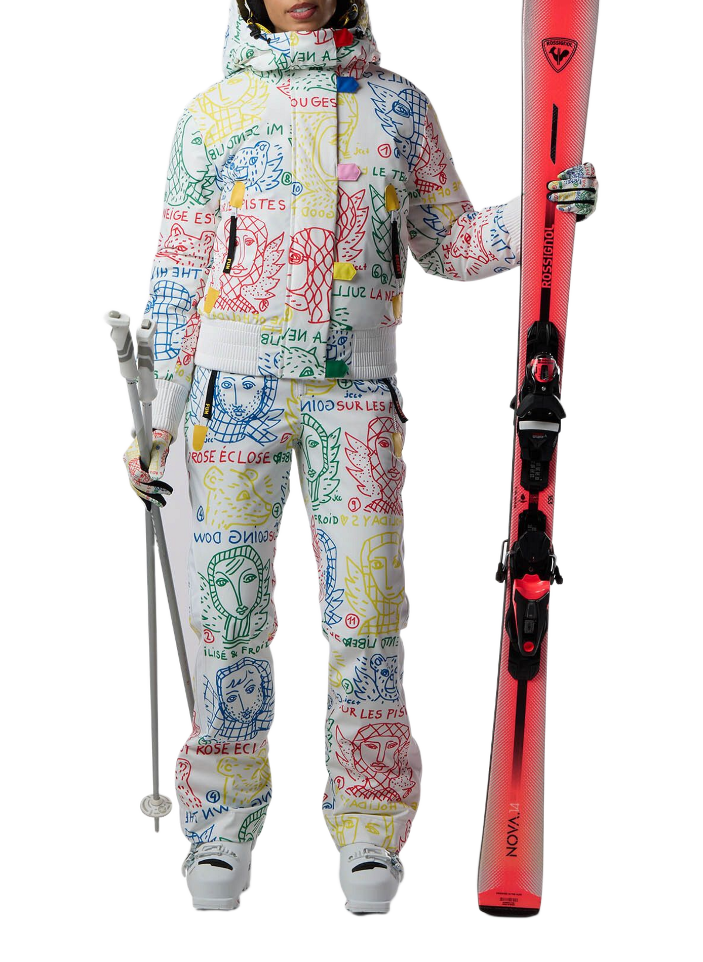 Skijacke mit Print und Kapuze ROSSIGNOL Mehrfarbig