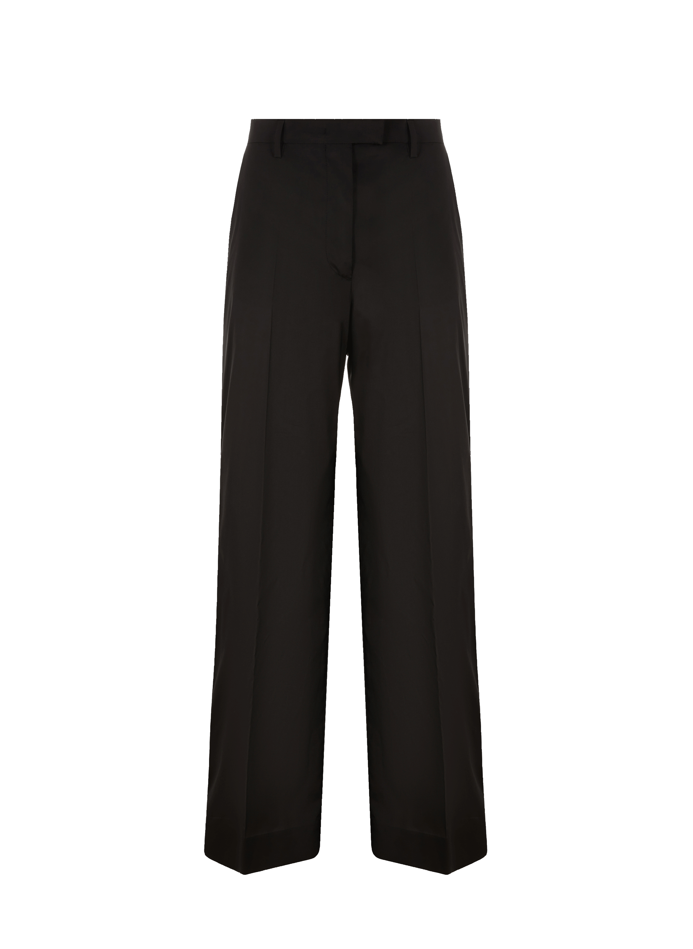 PRADA Silk palazzo trousers Black