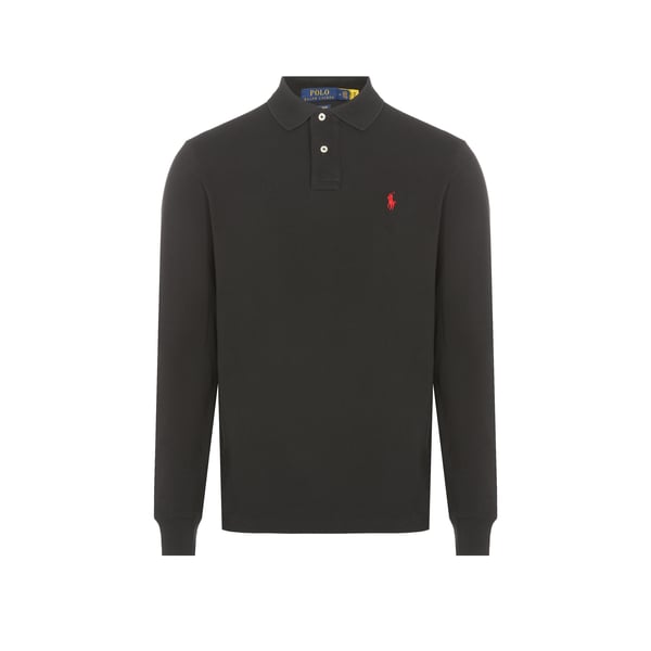 Polo Ralph Lauren Long Sleeve Polo Shirt In Black