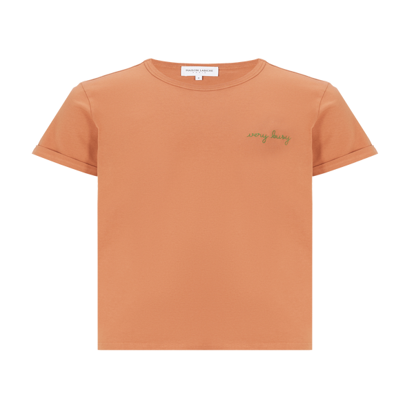 Maison Labiche Organic Cotton T-shirt In Orange