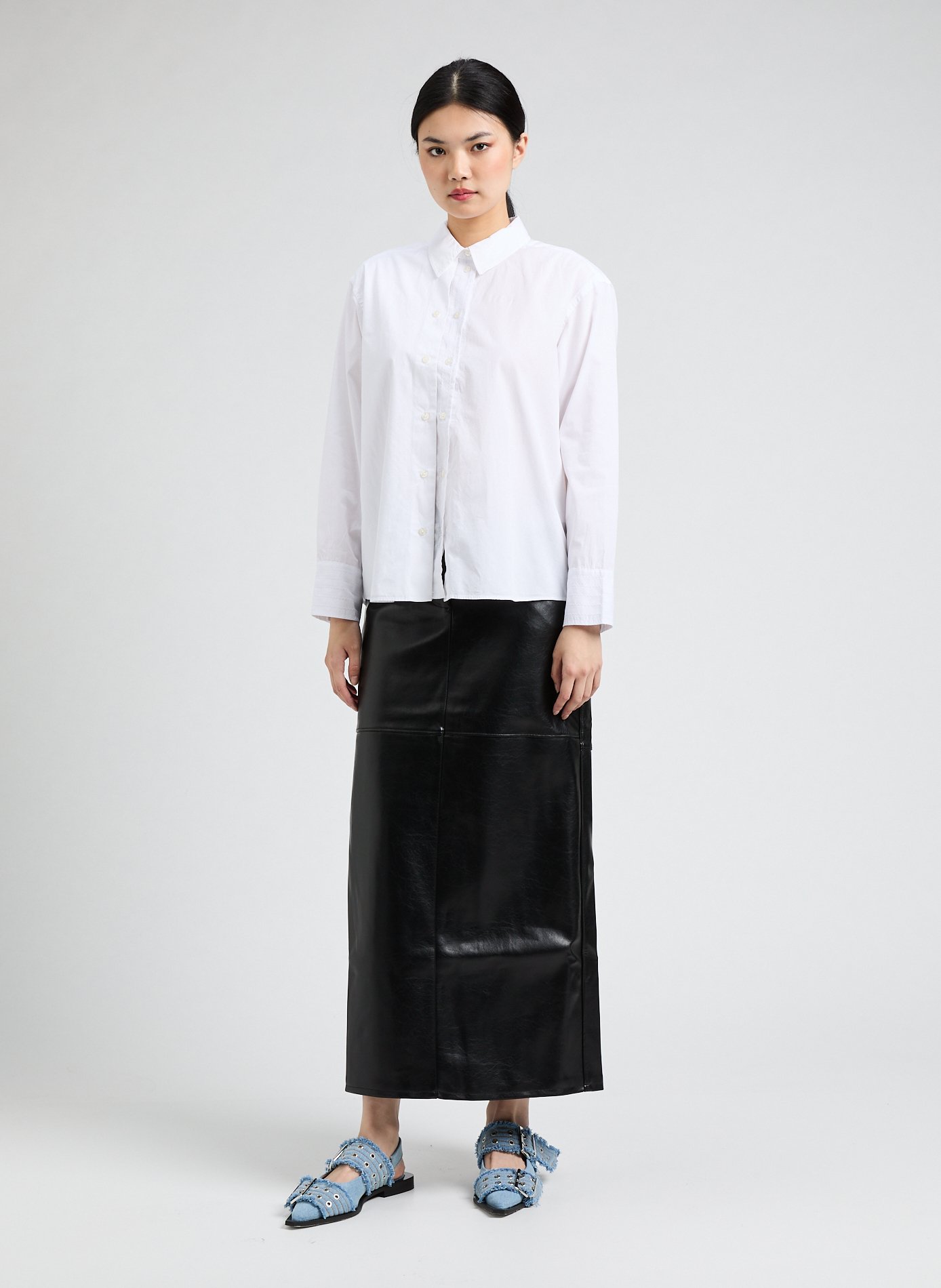 Salasa cotton shirt SAMSOE SAMSOE White