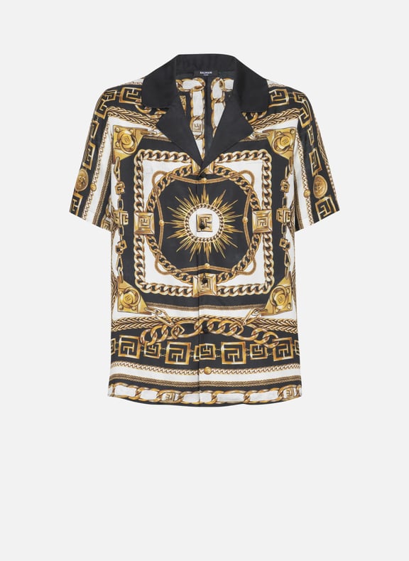 Chemise pyjama imprimée motif foulard chaînes Multicolore by BALMAIN BALMAIN Chemise pyjama imprimée motif foulard chaînes Multicolore