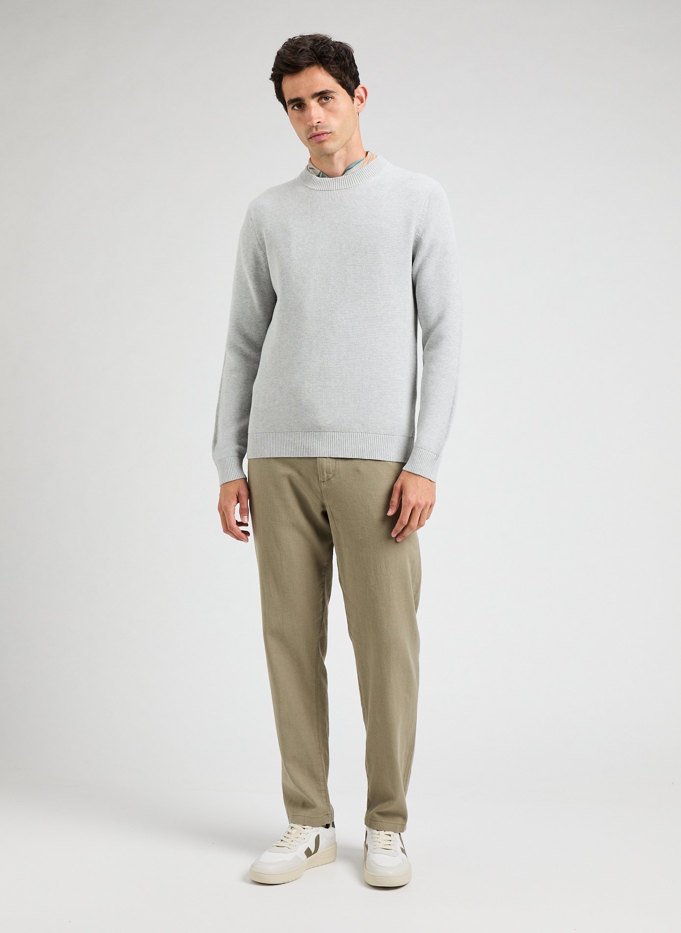 Cotton jumper SELECTED Beige