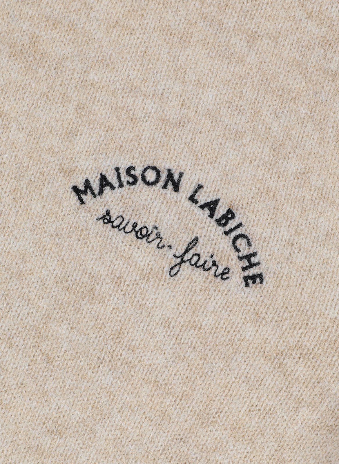 Virgin wool zip-neck sweater MAISON LABICHE Beige