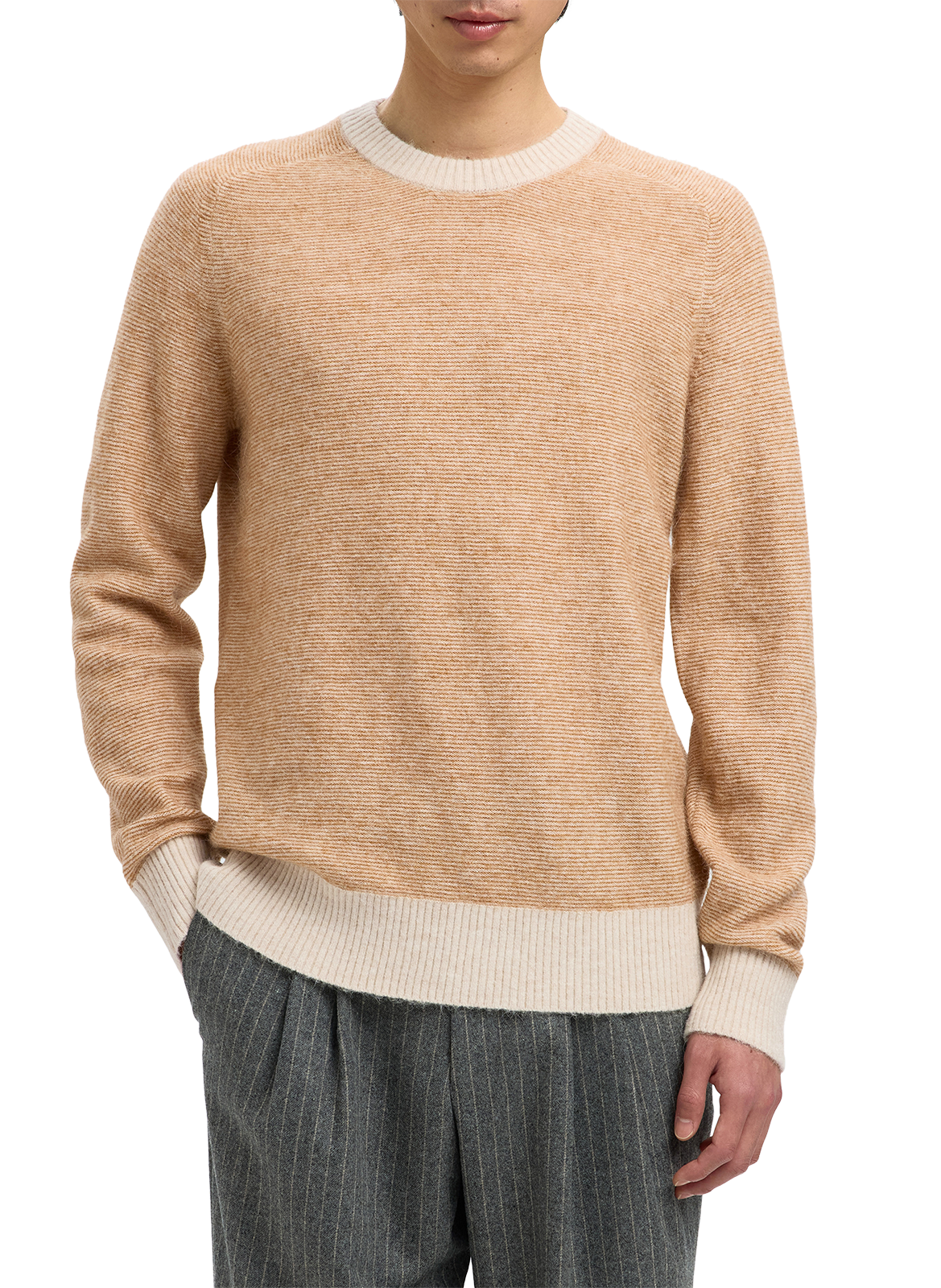 SELECTED Cotton-blend jumper Brown