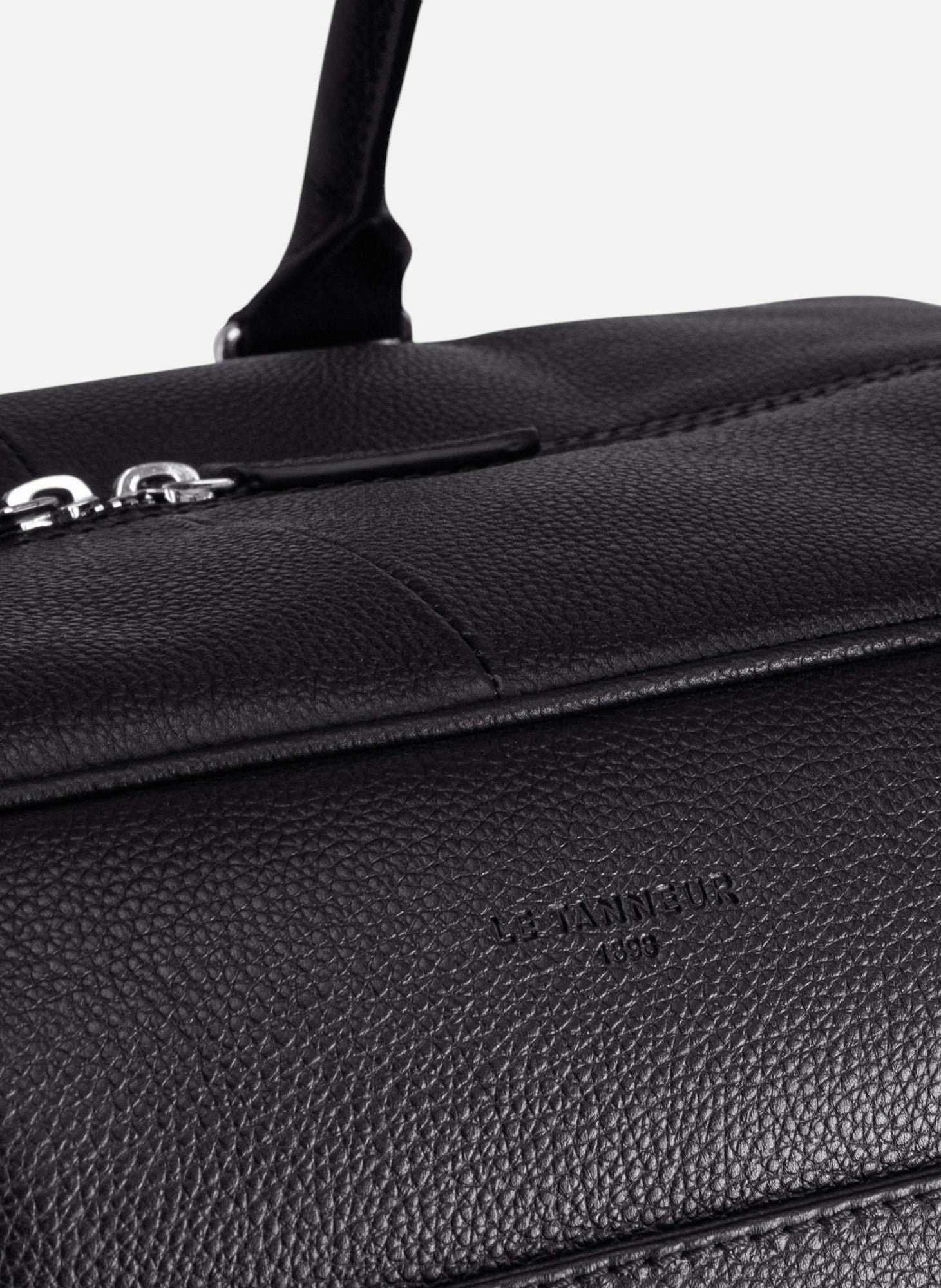 Sac de voyage 48h charles en cuir grainé Noir