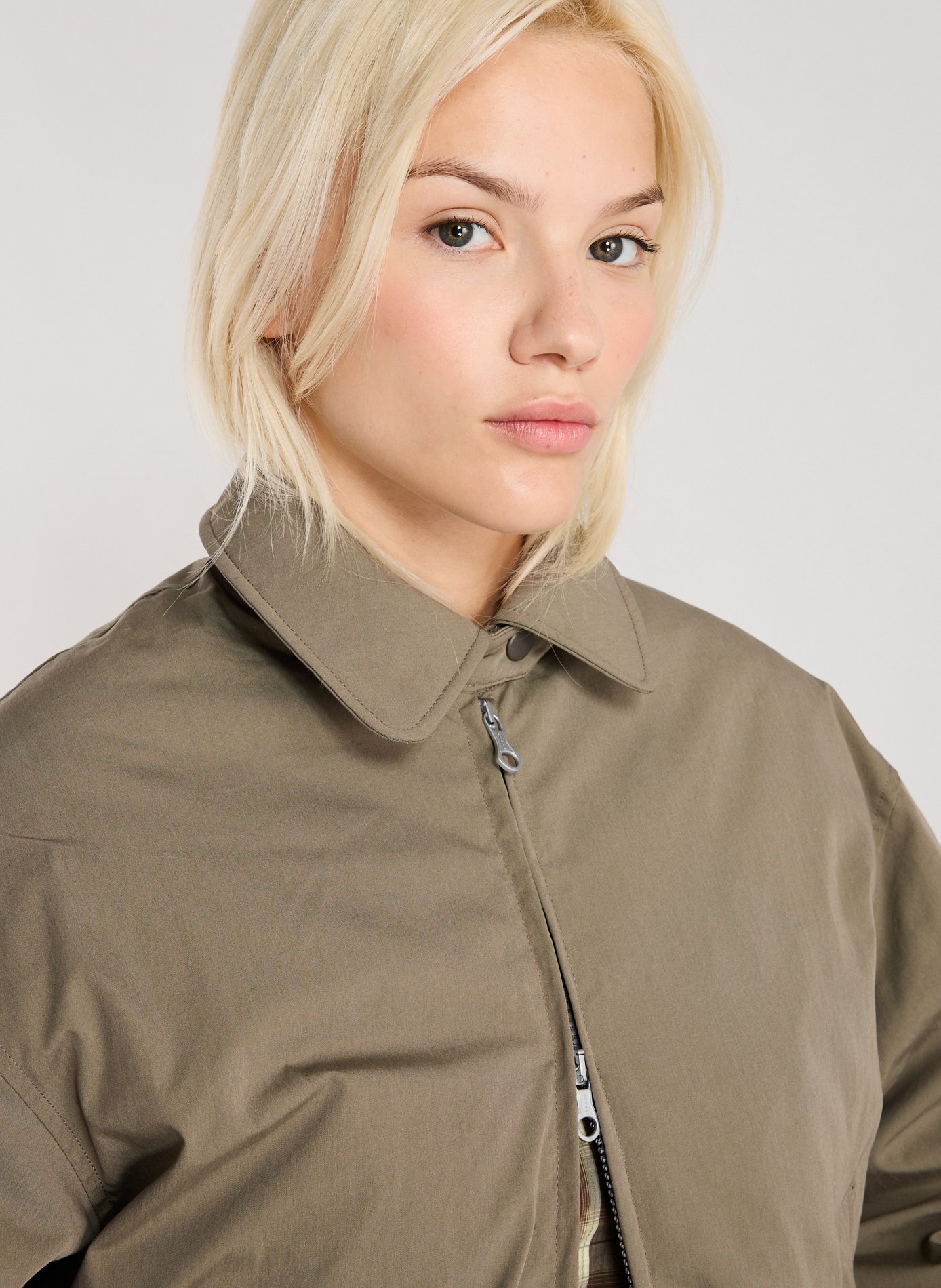 Oversized jacket with classic collar OUR LEGACY Khaki